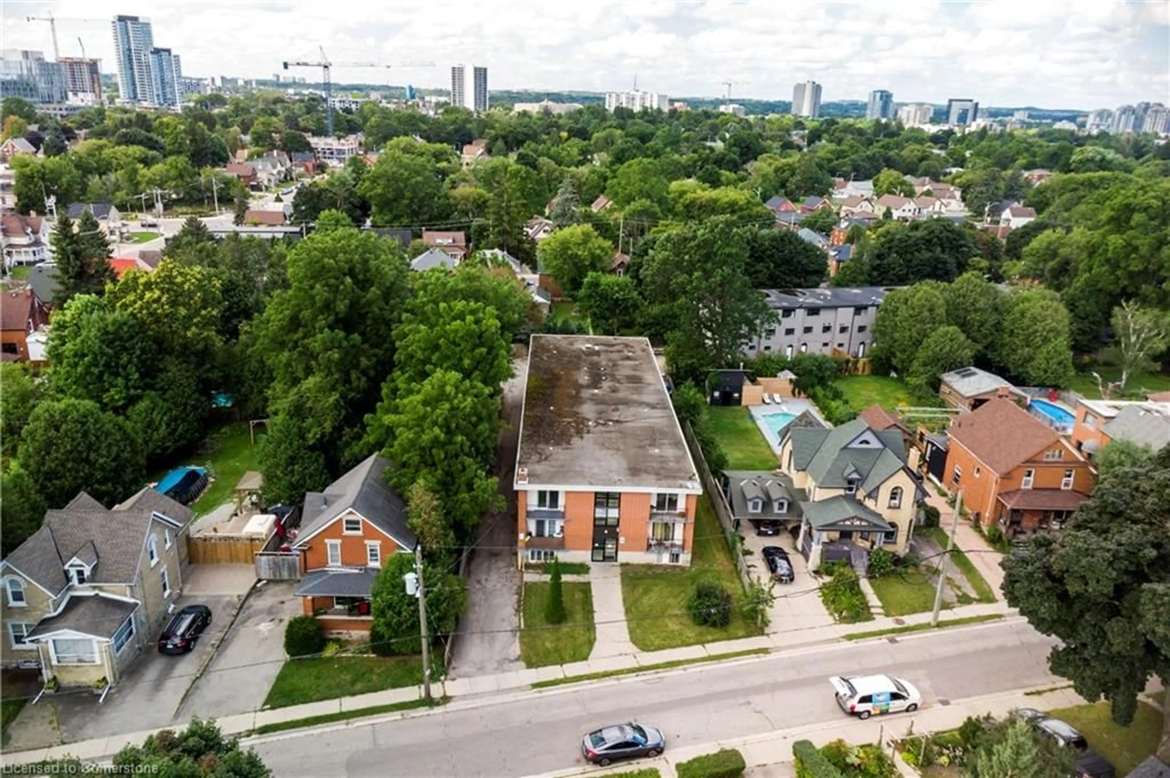 A pic from exterior of the house or condo, the street view for 199 Ahrens St, Kitchener Ontario N2H 4E1