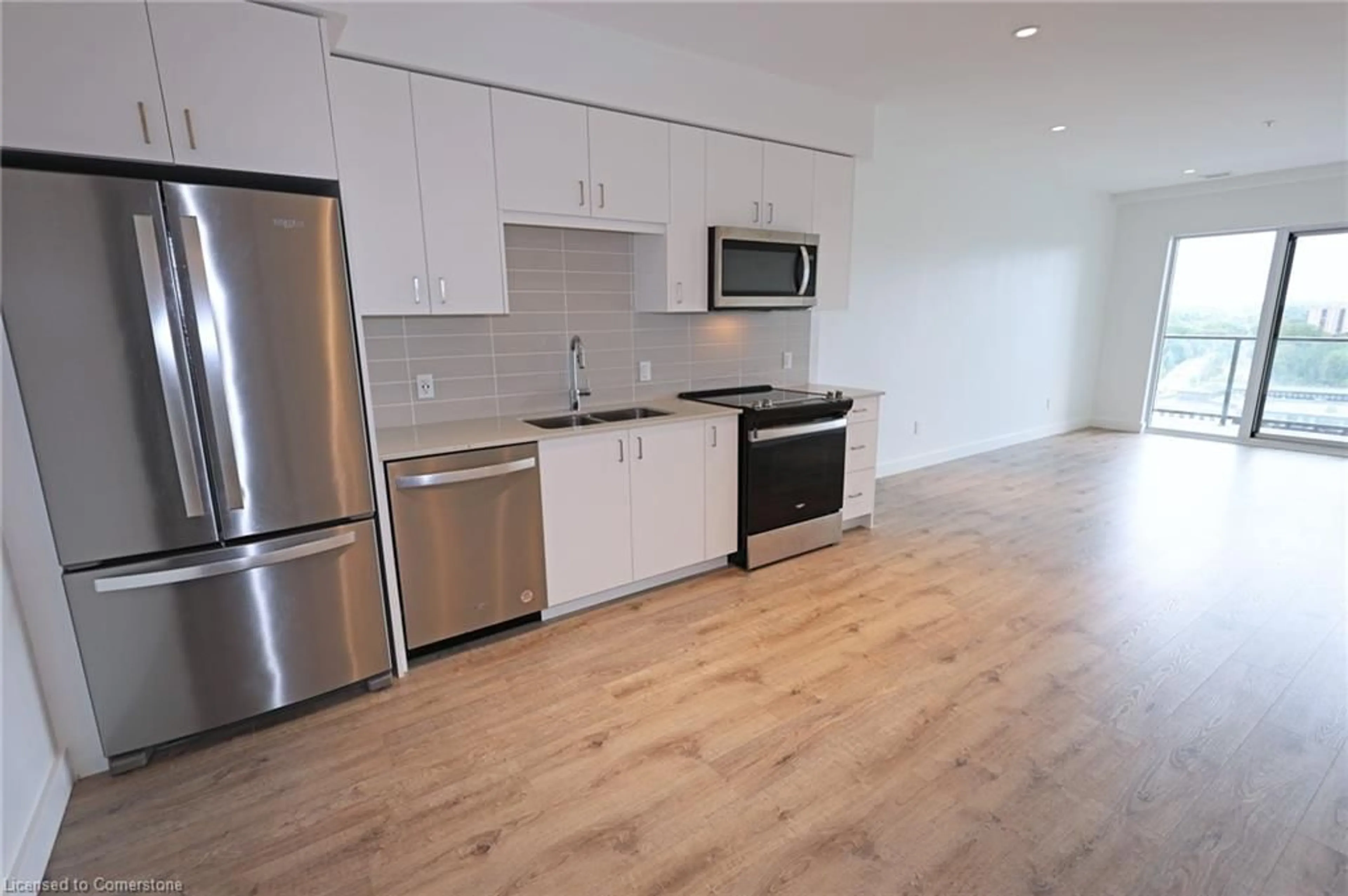 Standard kitchen, wood floors for 50 Grand Ave #1004, Cambridge Ontario N1S 0C2