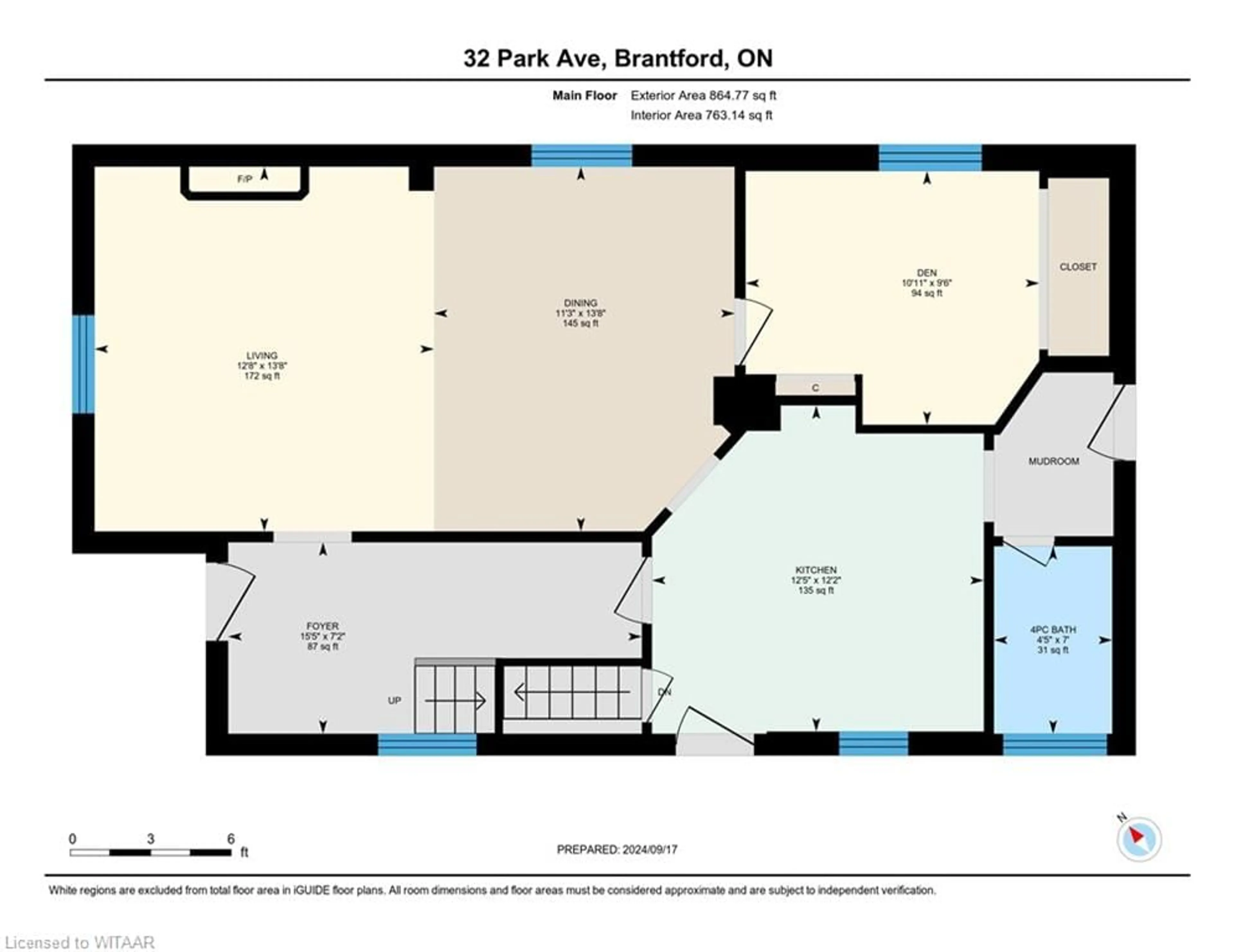 Floor plan for 32 Park Ave, Brantford Ontario N3S 5H3