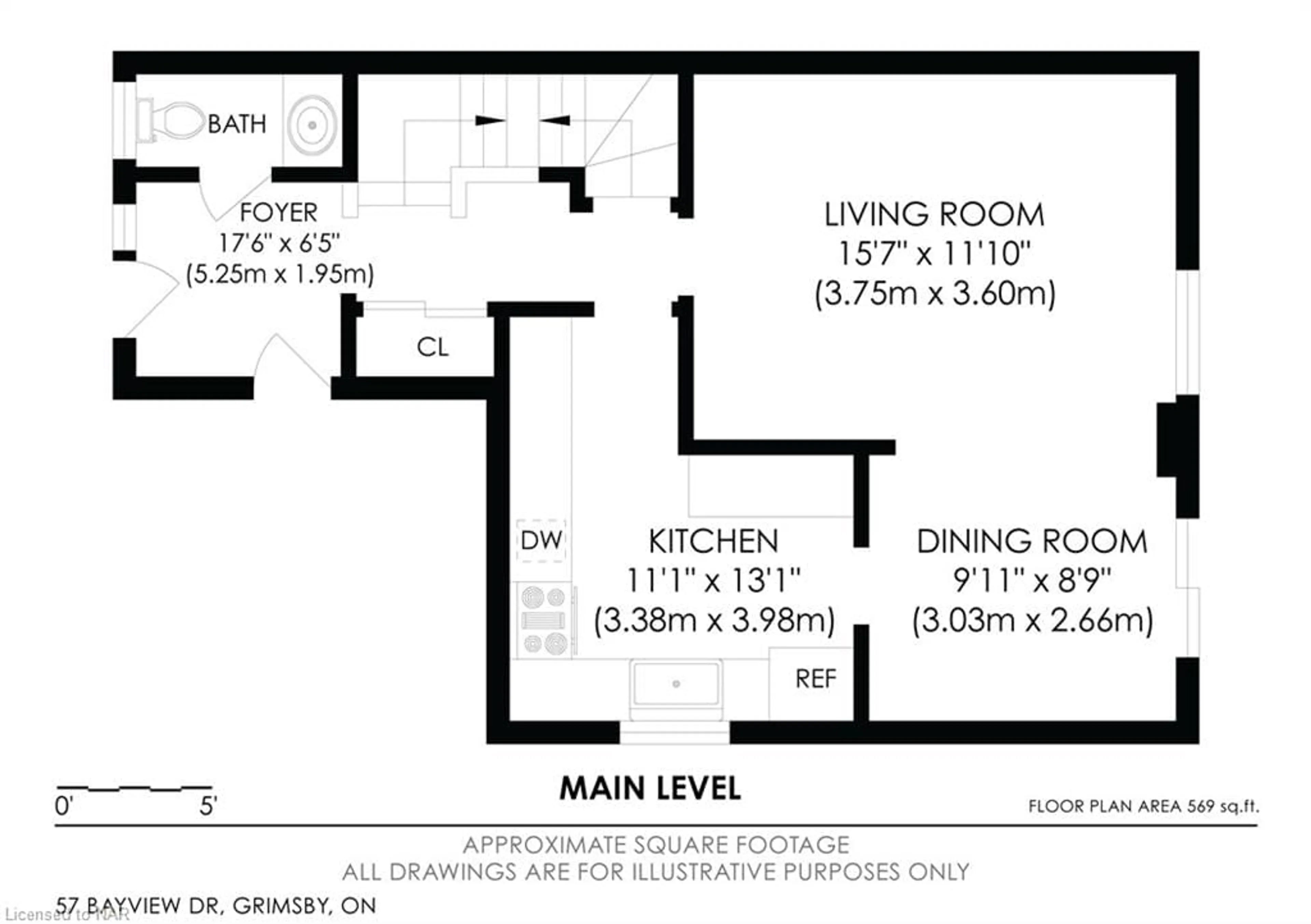 Floor plan for 57 Bayview Dr, Grimsby Ontario L3M 4Z8