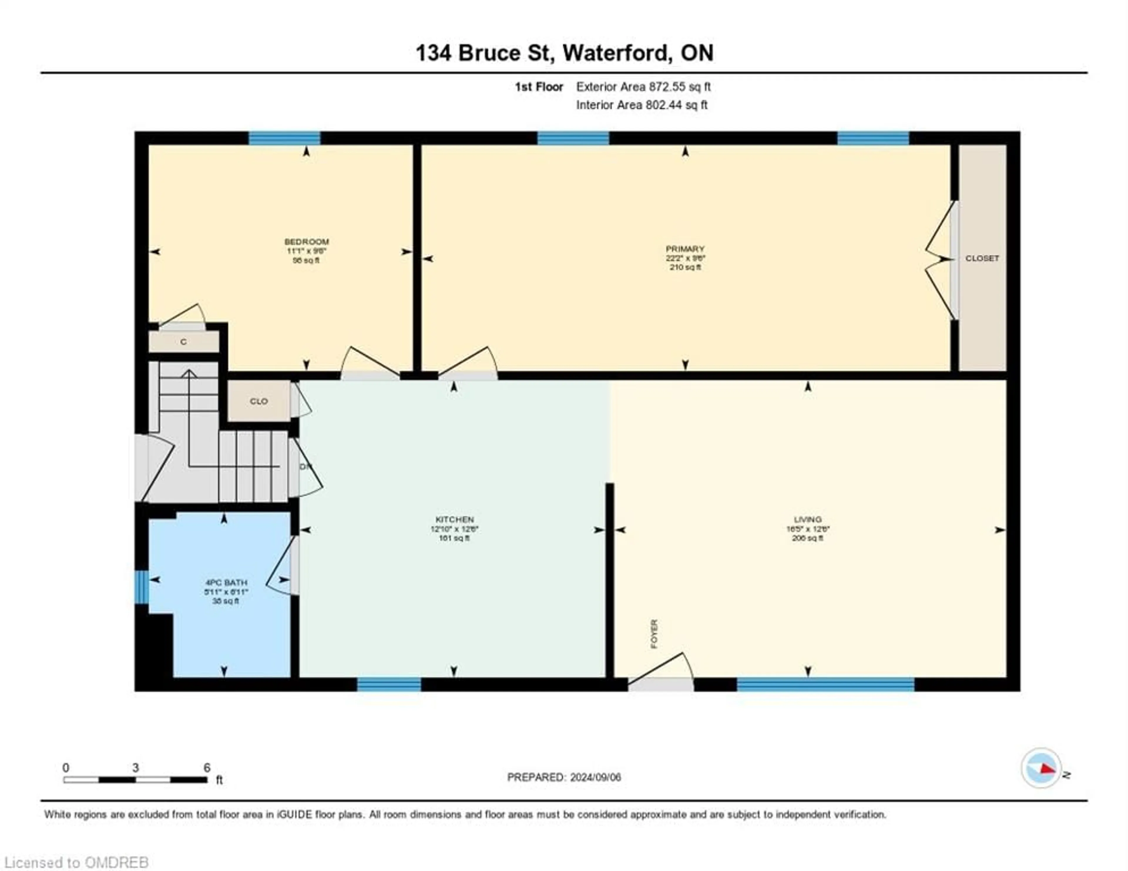 Floor plan for 134 Bruce St, Waterford Ontario N0E 1Y0