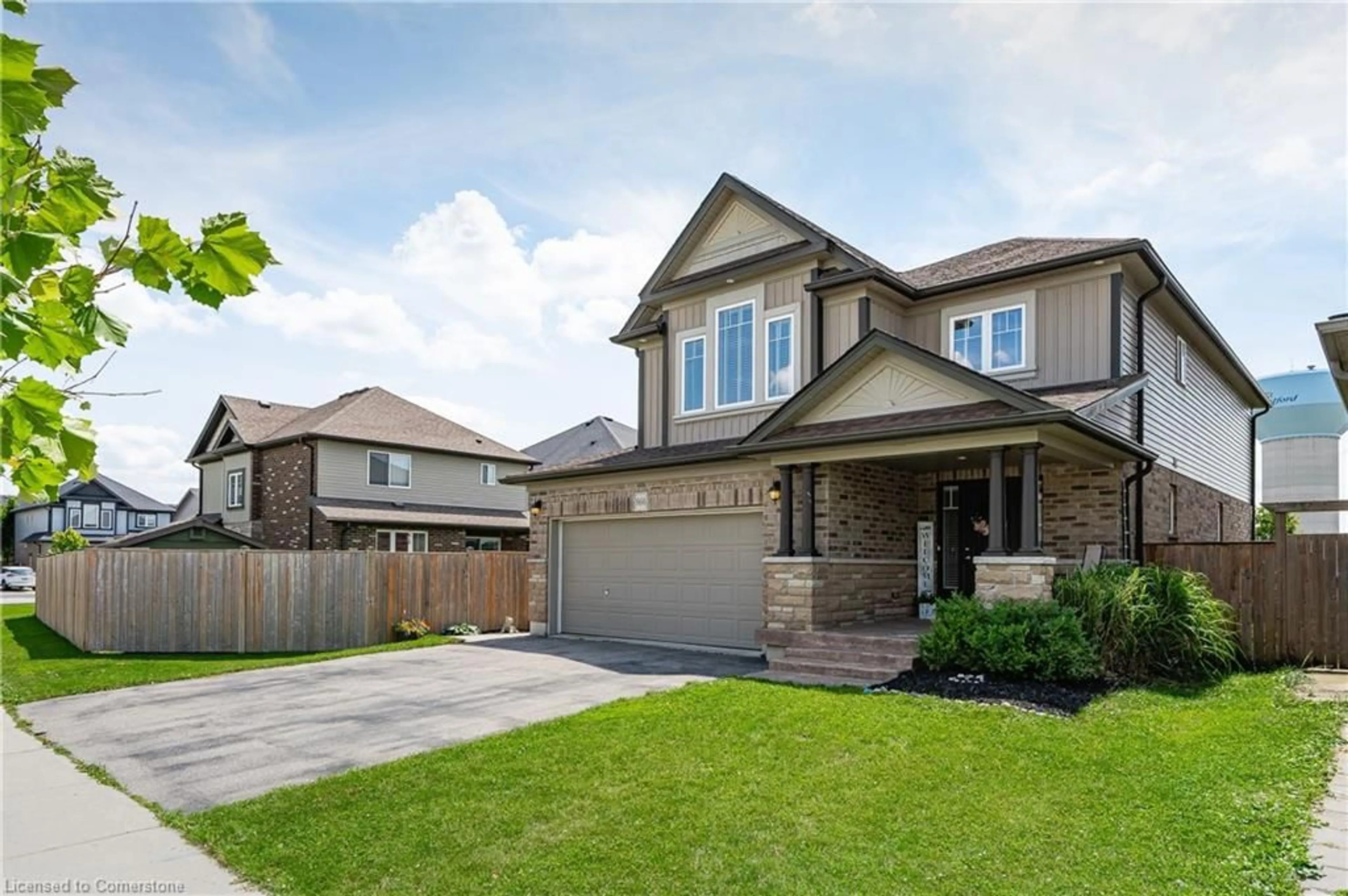 Frontside or backside of a home, the fenced backyard for 566 Forman Ave, Stratford Ontario N5A 0C6