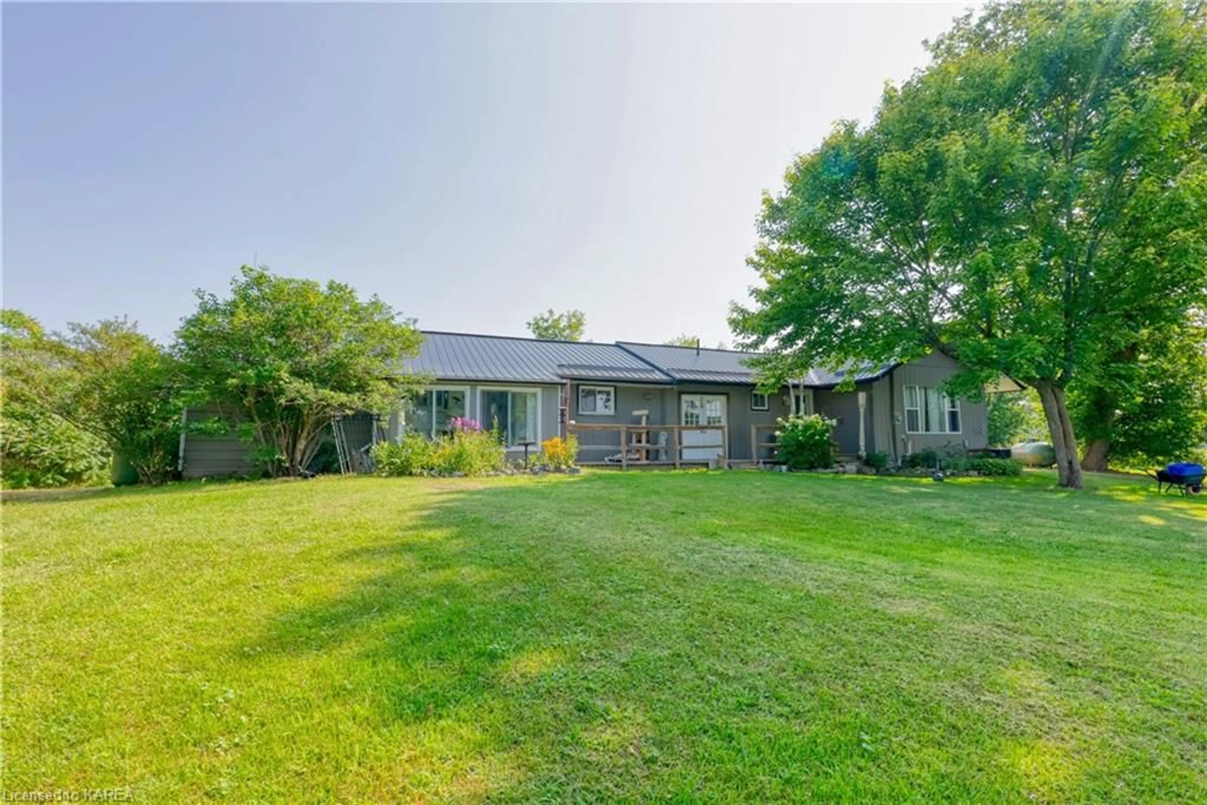 A pic from exterior of the house or condo, the fenced backyard for 2610 Rutledge Rd, Sydenham Ontario K0H 2T0