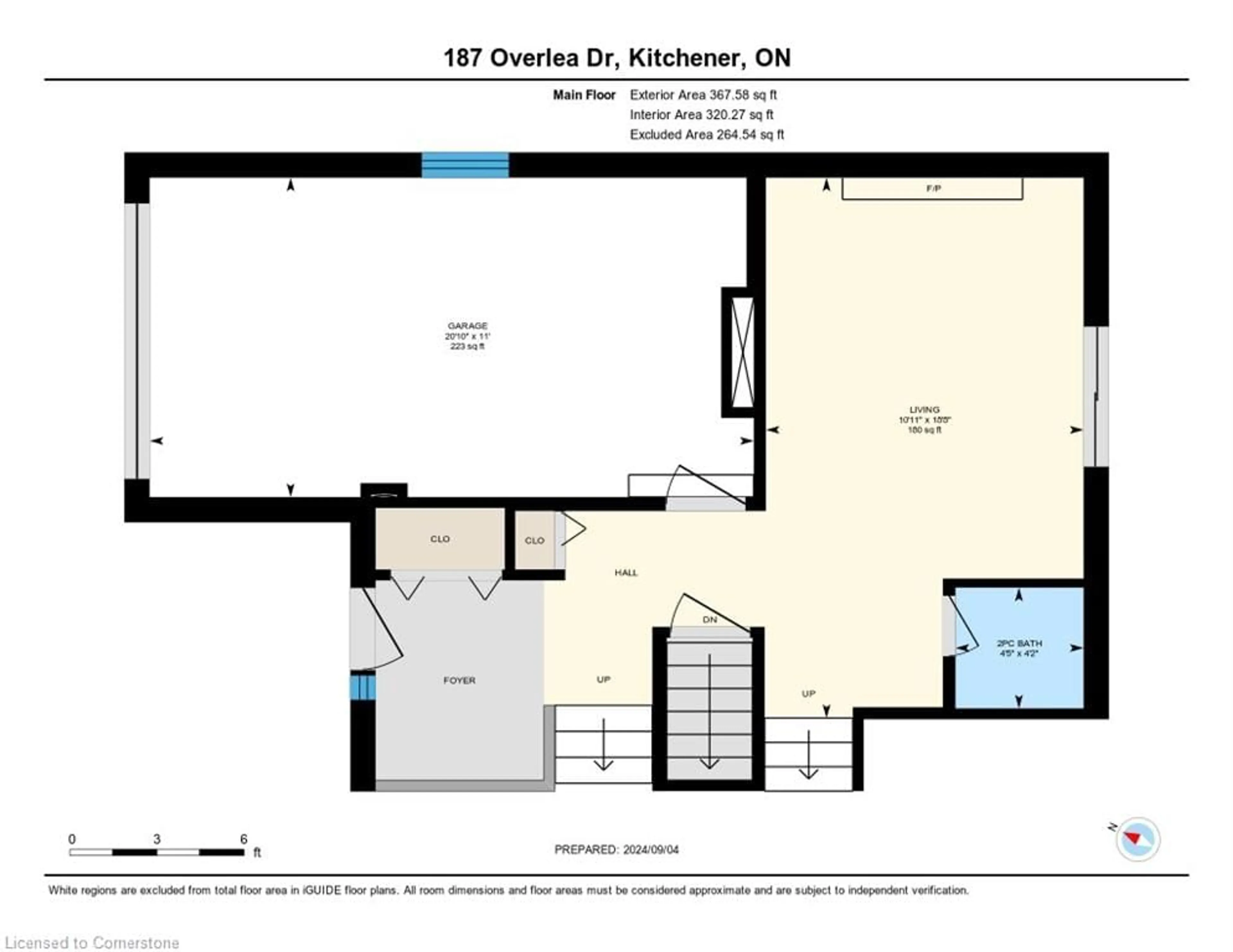 Floor plan for 187 Overlea Dr, Kitchener Ontario N2M 1T4