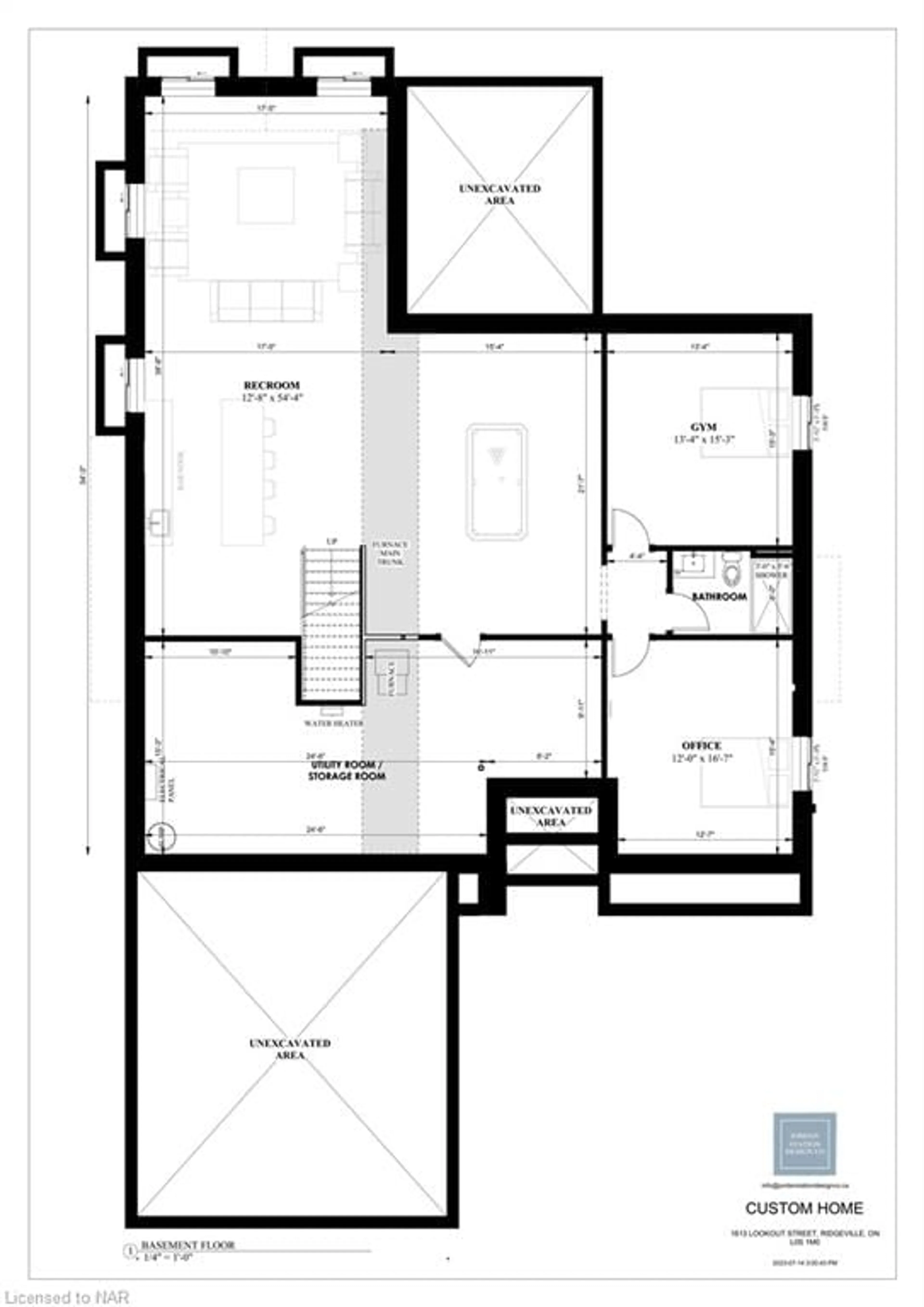 Floor plan for 1613G Lookout St, Fonthill Ontario L0S 1M0