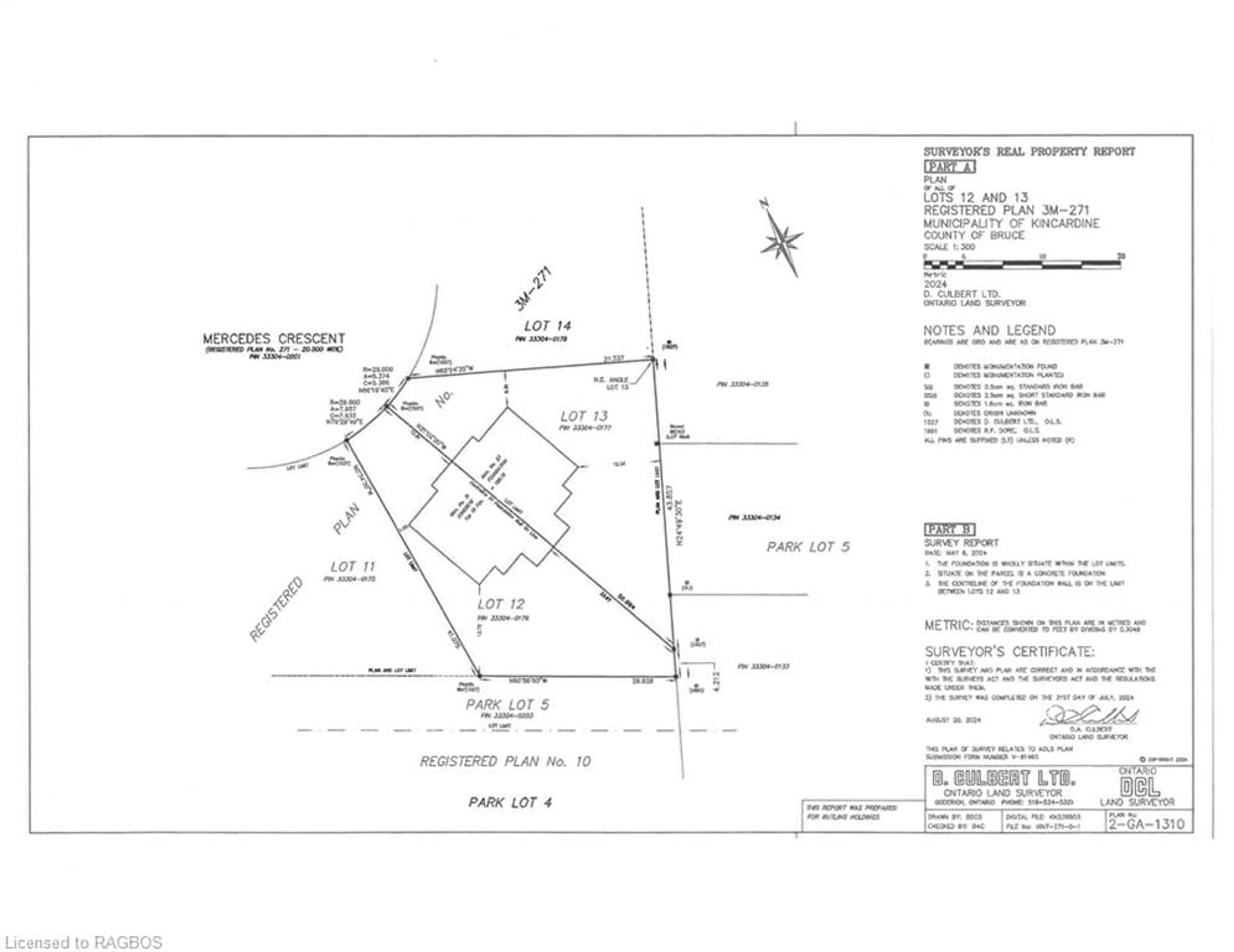 Floor plan for 27 Mercedes Cres, Kincardine Ontario N2Z 1G8