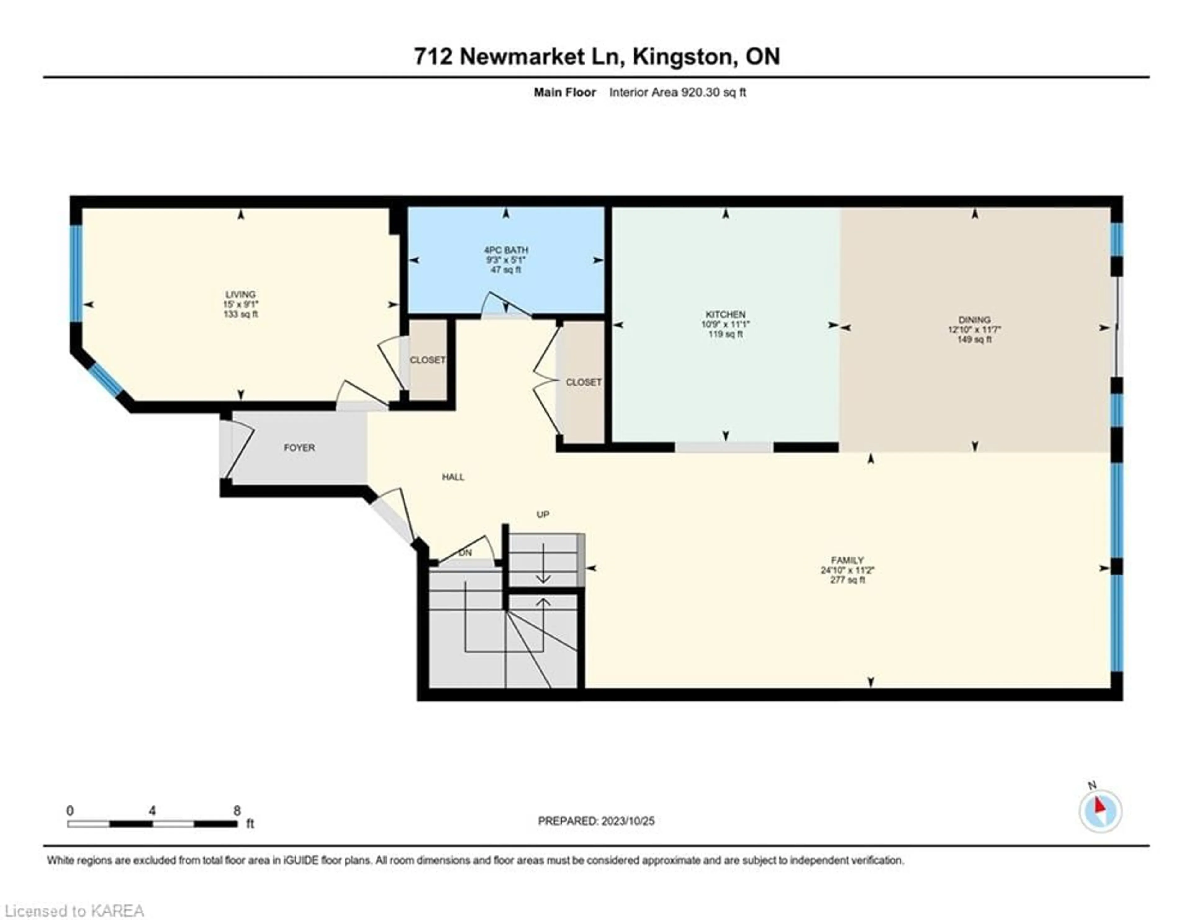 Floor plan for 712 Newmarket Lane, Kingston Ontario K7K 0C8