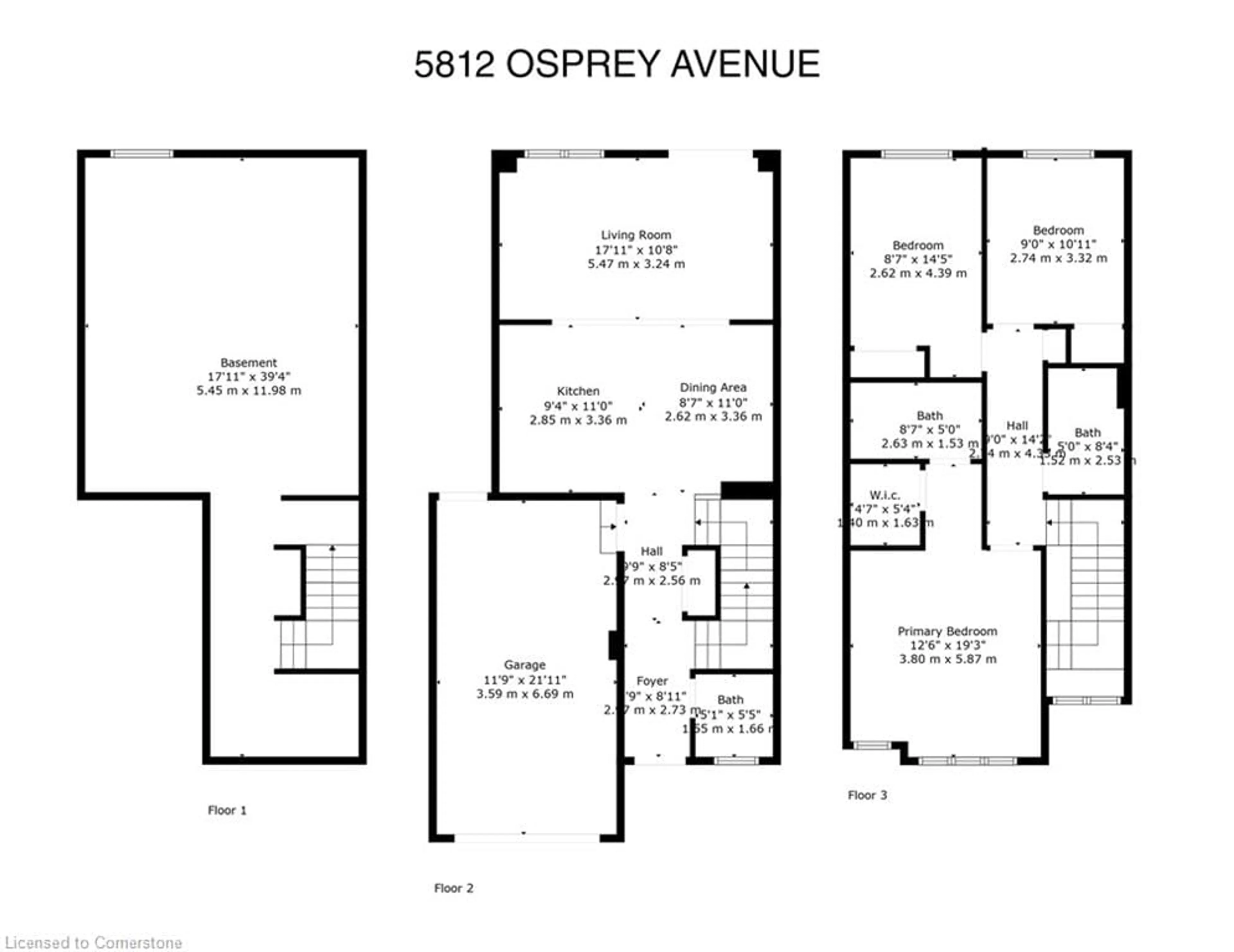 Floor plan for 5812 Osprey Ave, Niagara Falls Ontario L2H 0G2