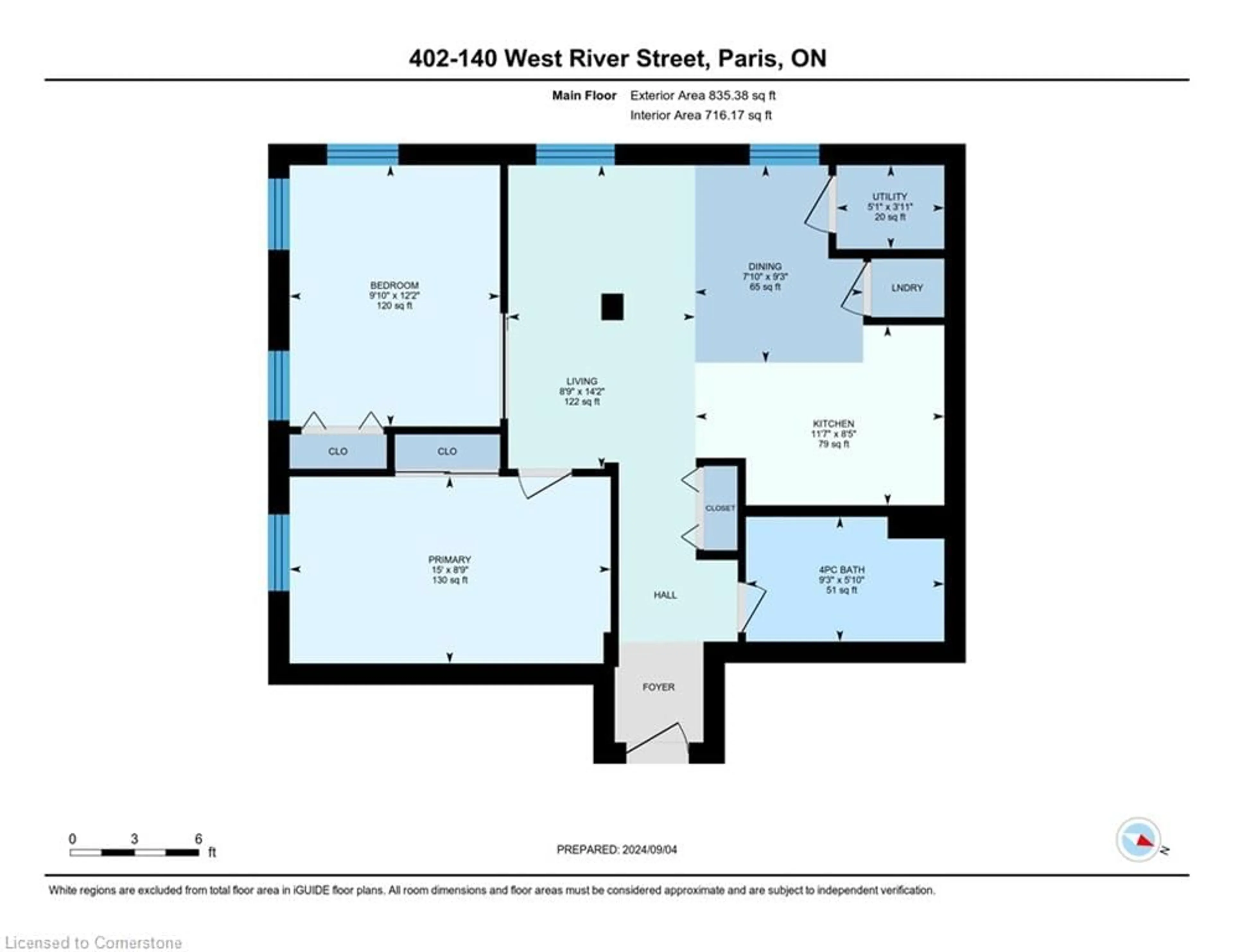 Floor plan for 140 West River St #402, Paris Ontario N3L 3E2