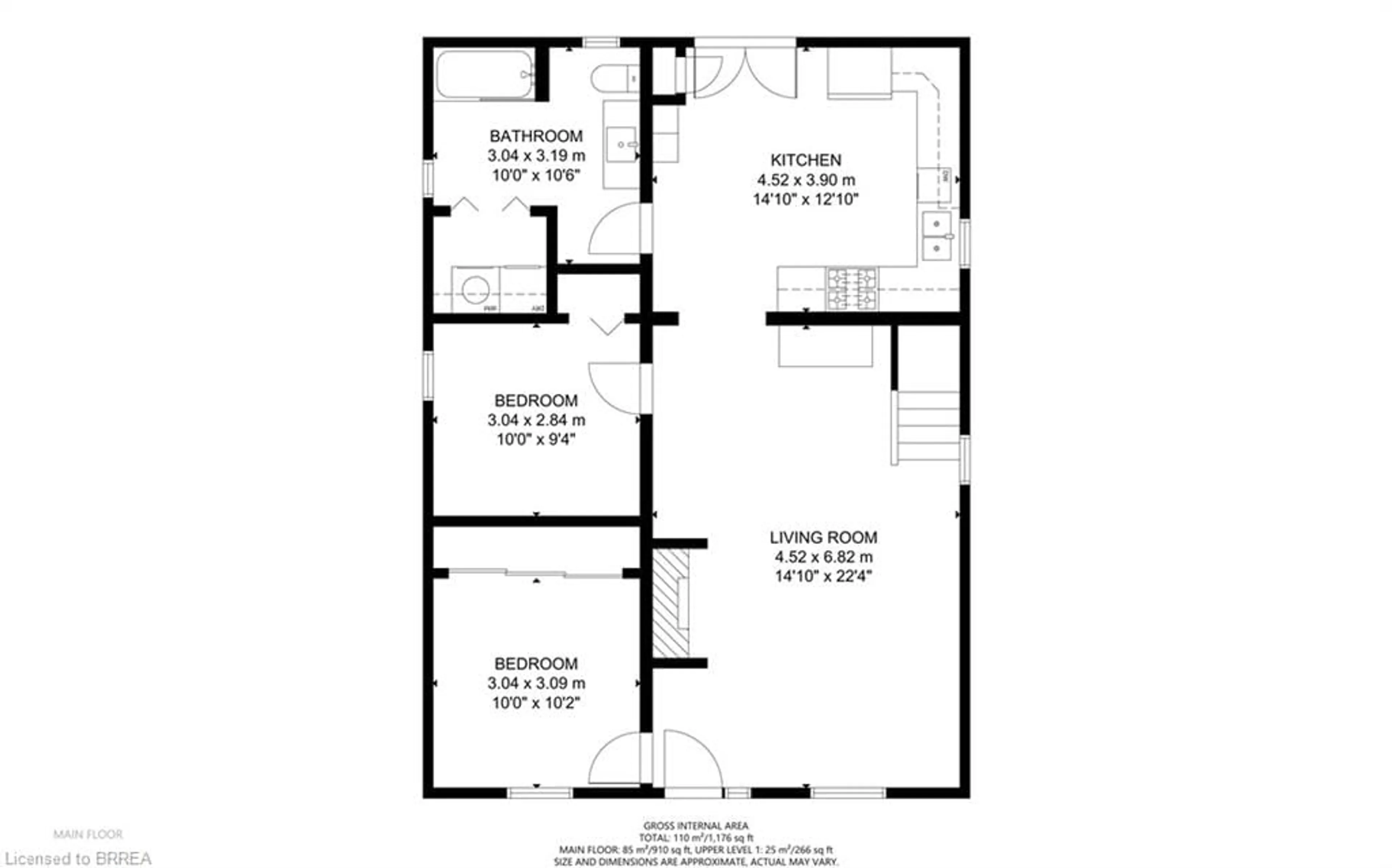 Floor plan for 58 Brunswick St, Brantford Ontario N3T 1G2