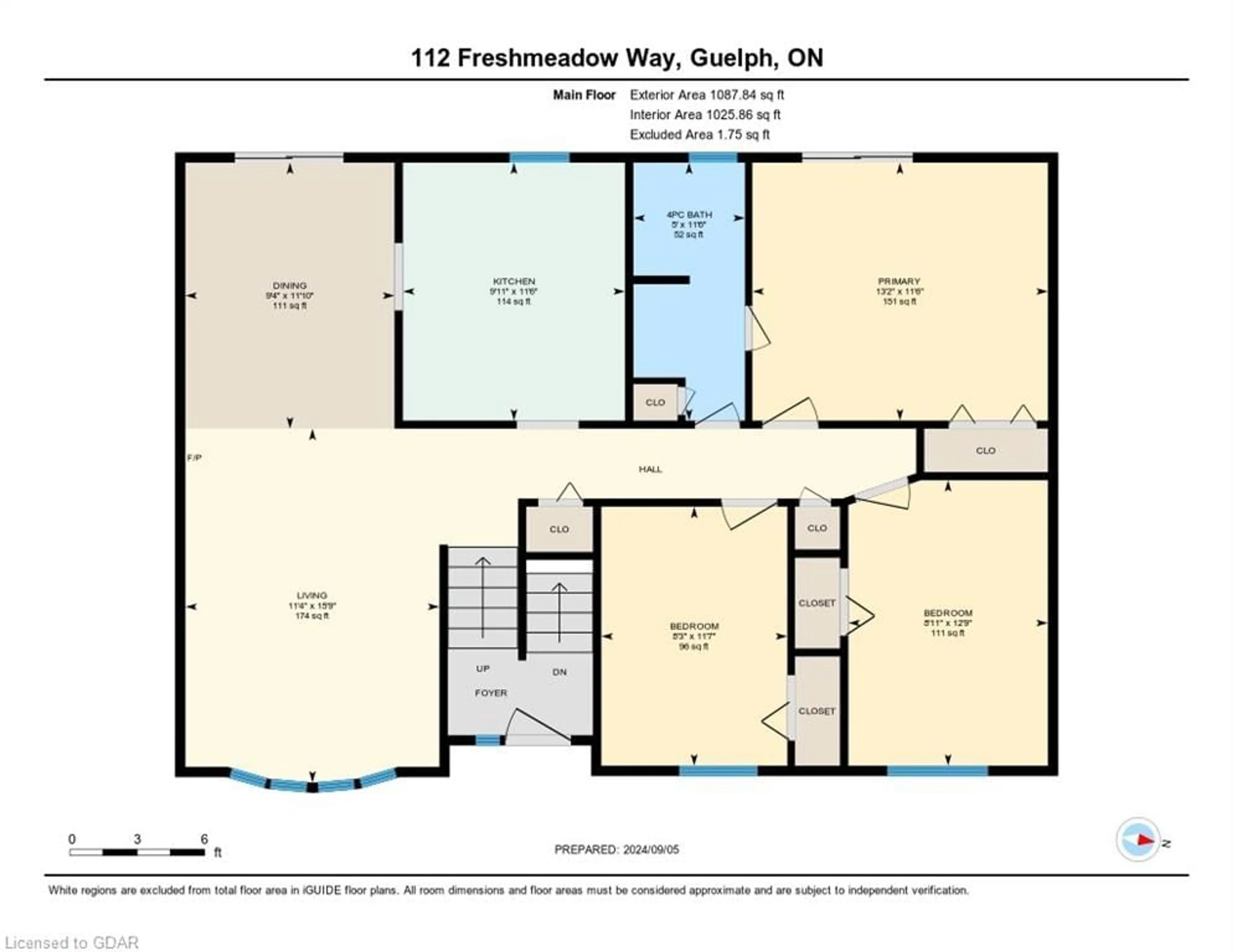 Floor plan for 112 Freshmeadow Way, Guelph Ontario N1K 1P9