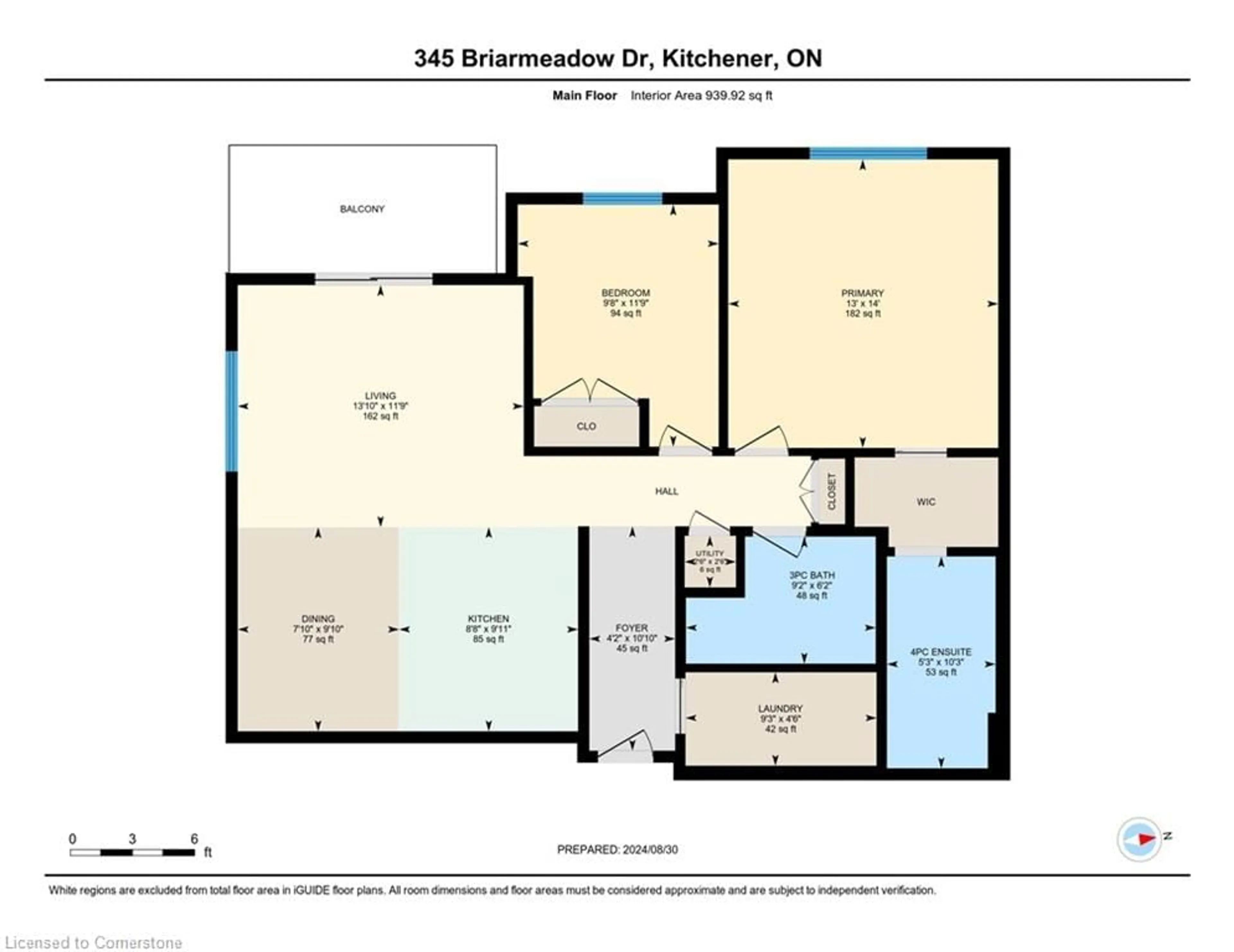 Floor plan for 345 Briarmeadow Dr #309, Kitchener Ontario N2A 4J6