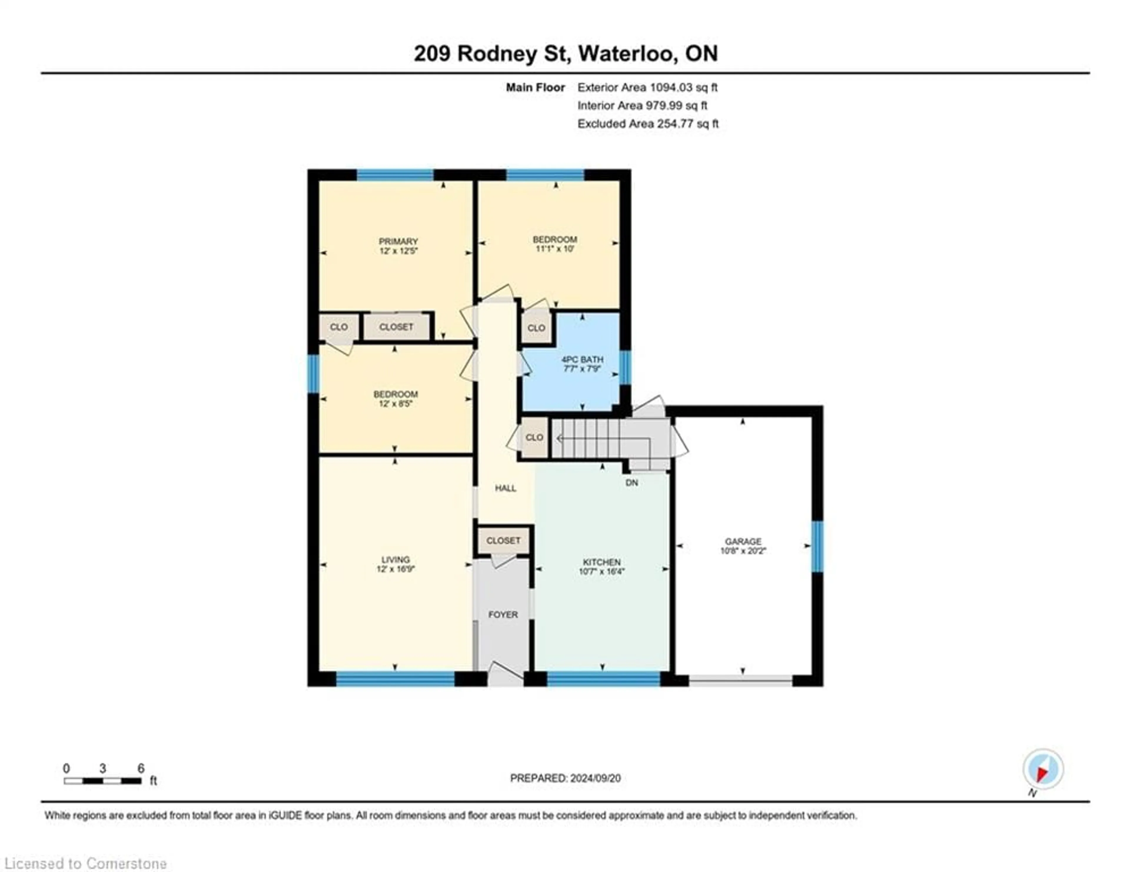 Floor plan for 209 Rodney St, Waterloo Ontario N2J 1G6