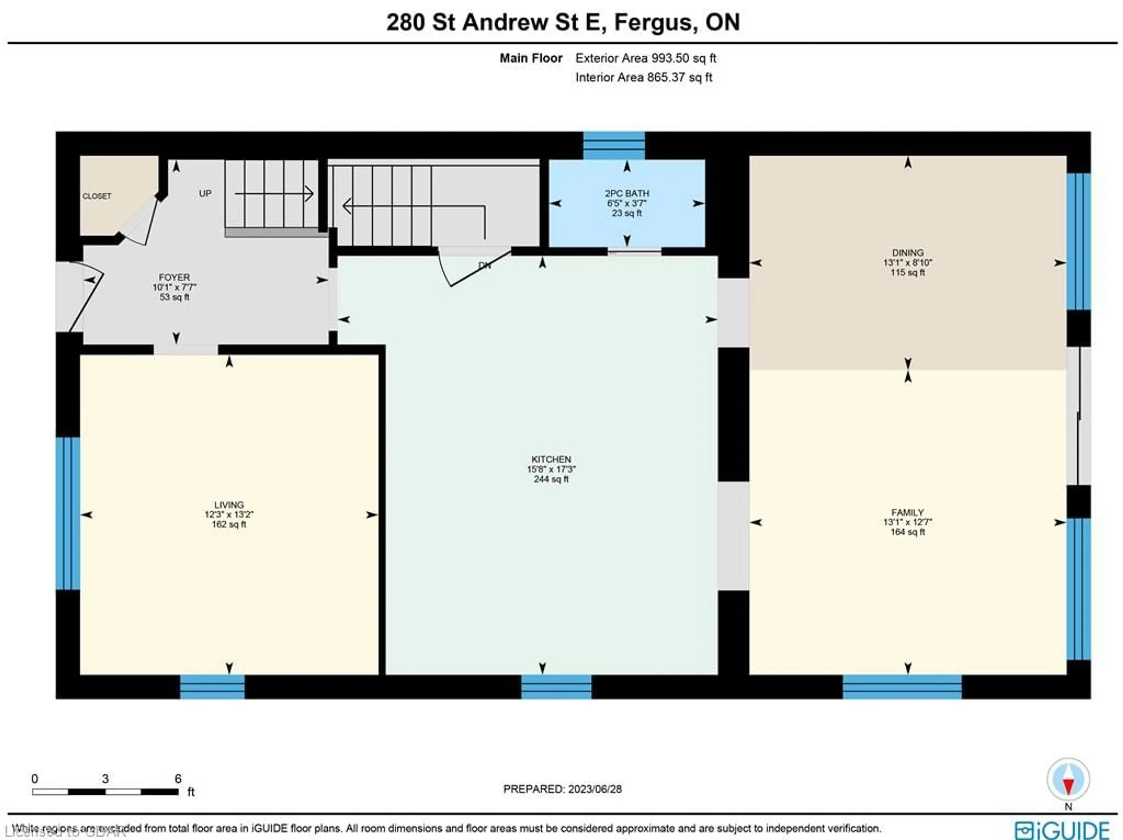 Floor plan for 280 St Andrew St, Fergus Ontario N1M 1R1