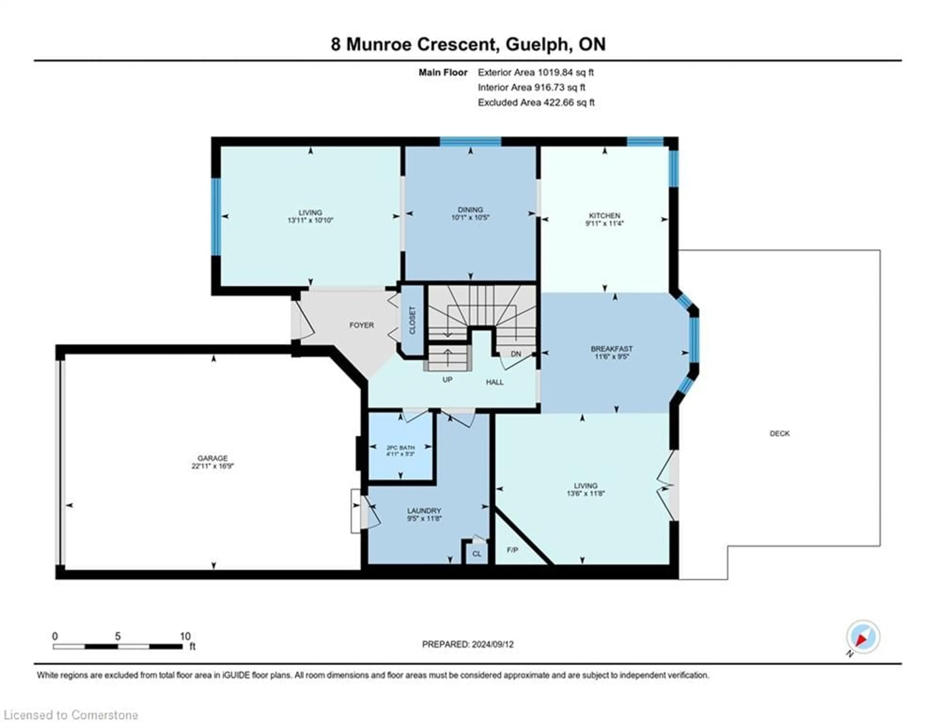 Floor plan for 8 Munroe Cres, Guelph Ontario N1G 5E6