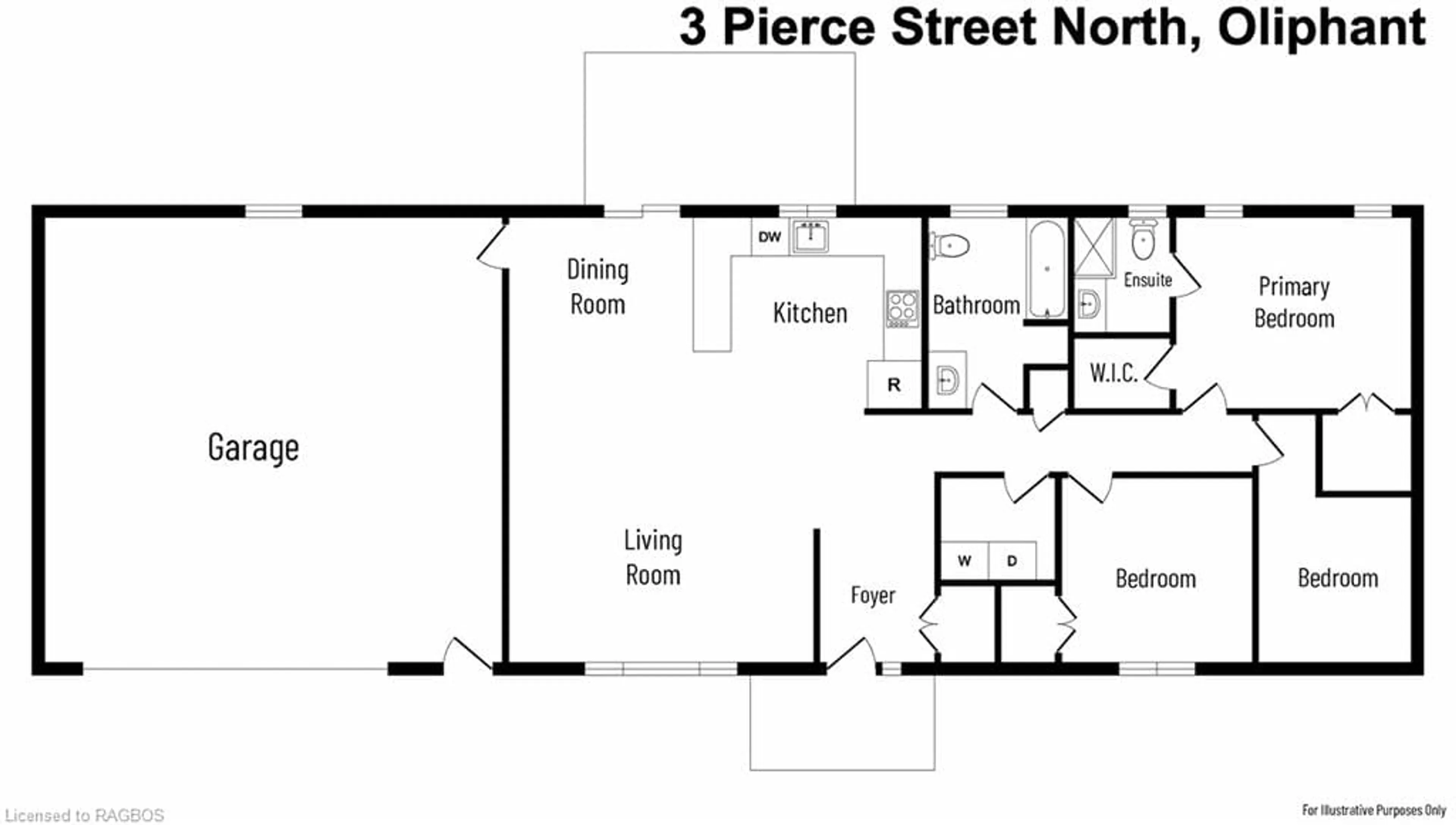 Floor plan for 3 Pierce St, Oliphant Ontario N0H 2T0