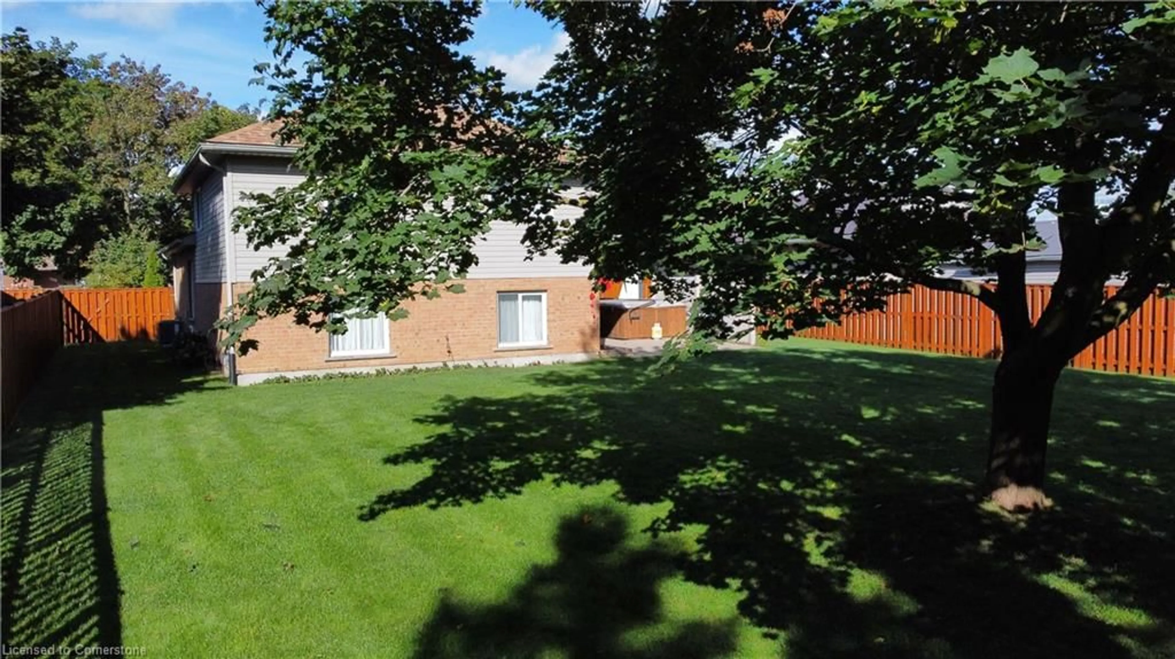 Patio, the fenced backyard for 126 King St, Palmerston Ontario N0G 2P0