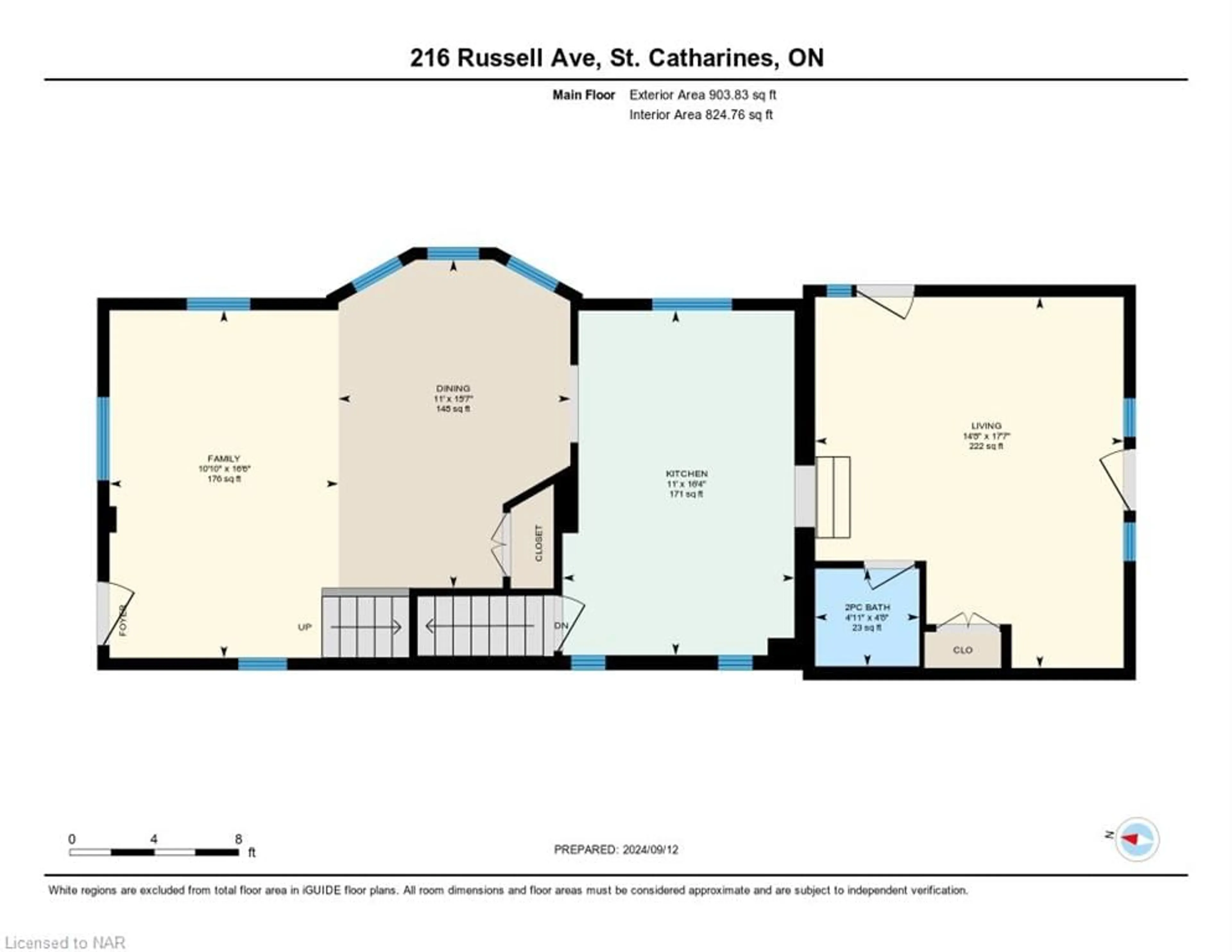 Floor plan for 216 Russell Ave, St. Catharines Ontario L2R 1W8