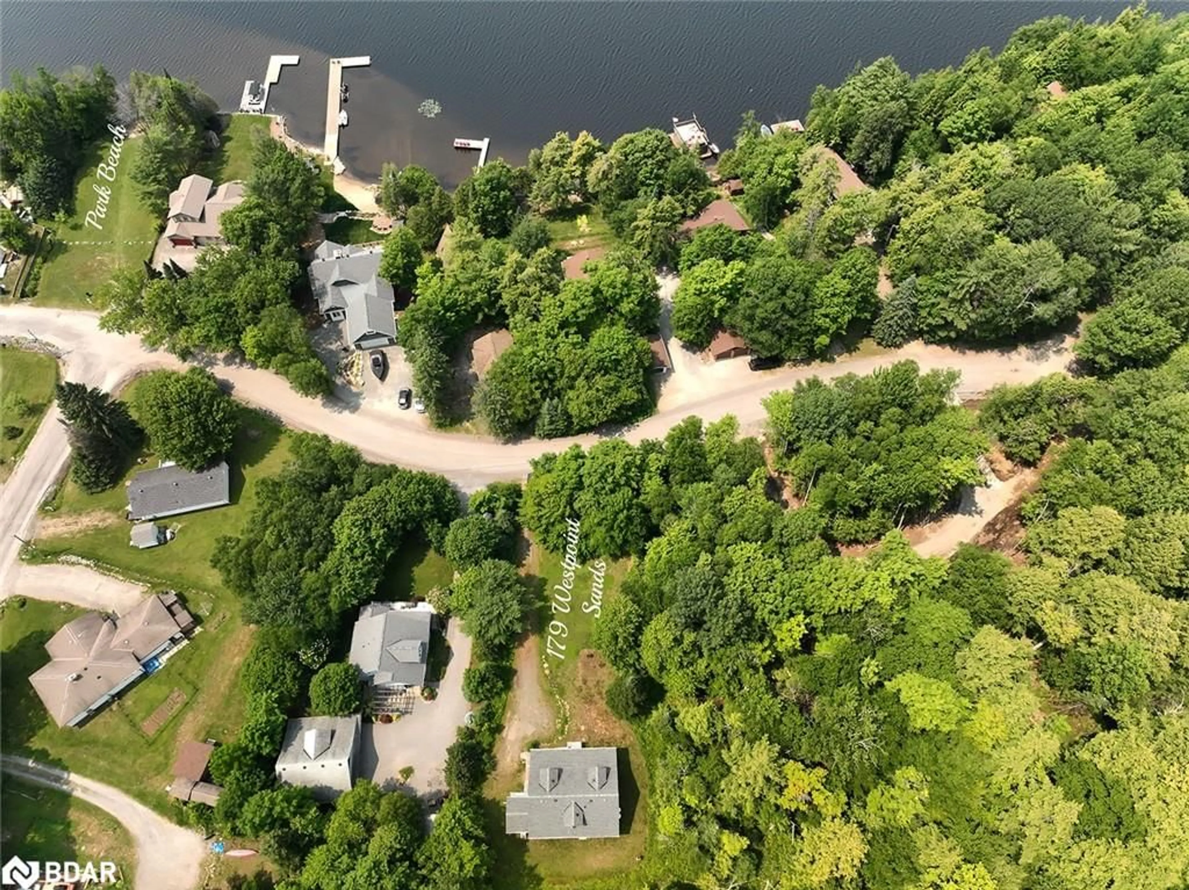 A pic from exterior of the house or condo, cottage for 179 West Point Sands Rd, Huntsville Ontario P1H 2J3