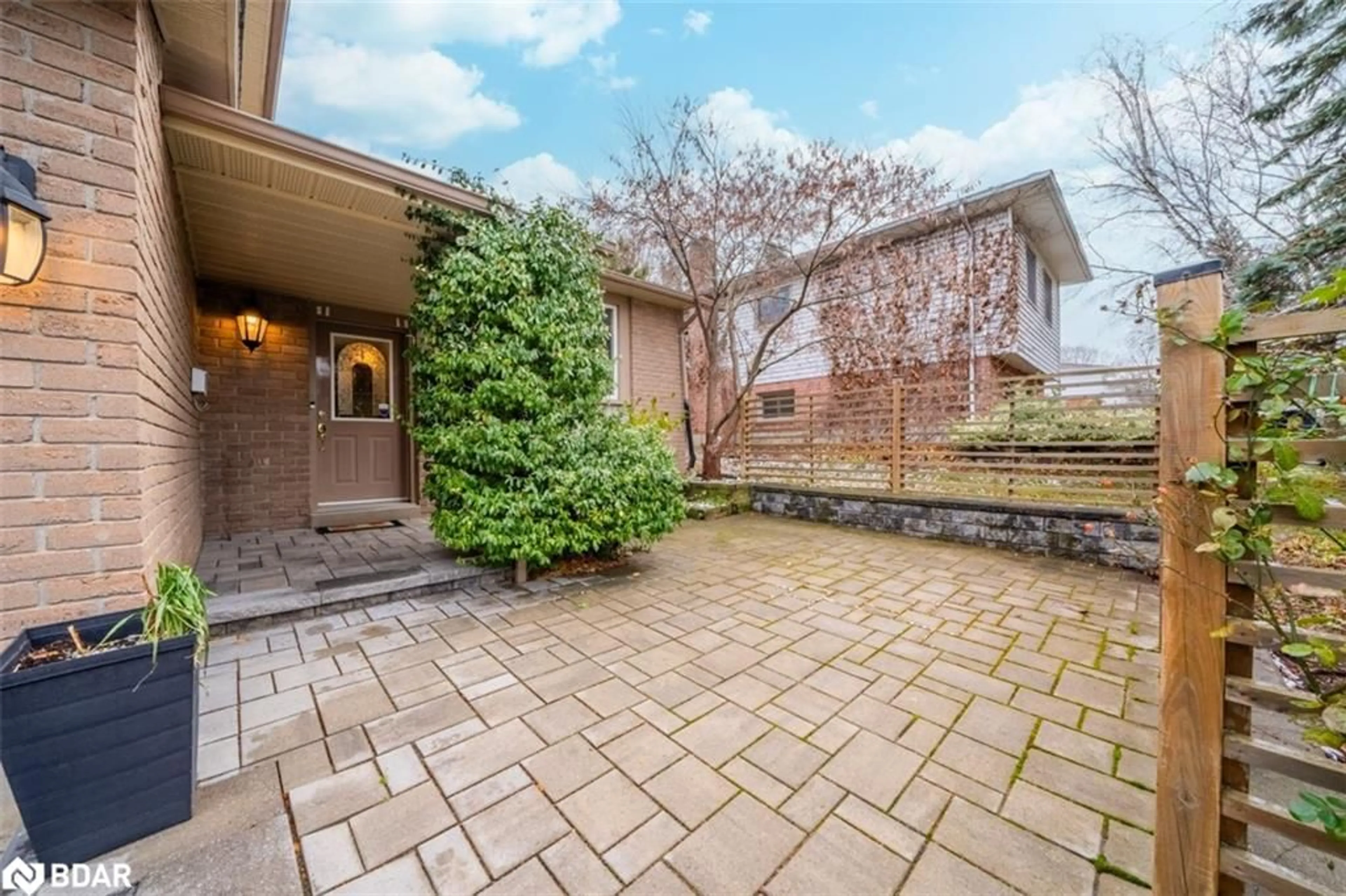 Patio, the fenced backyard for 43 Shoreview Dr, Barrie Ontario L4M 1G2