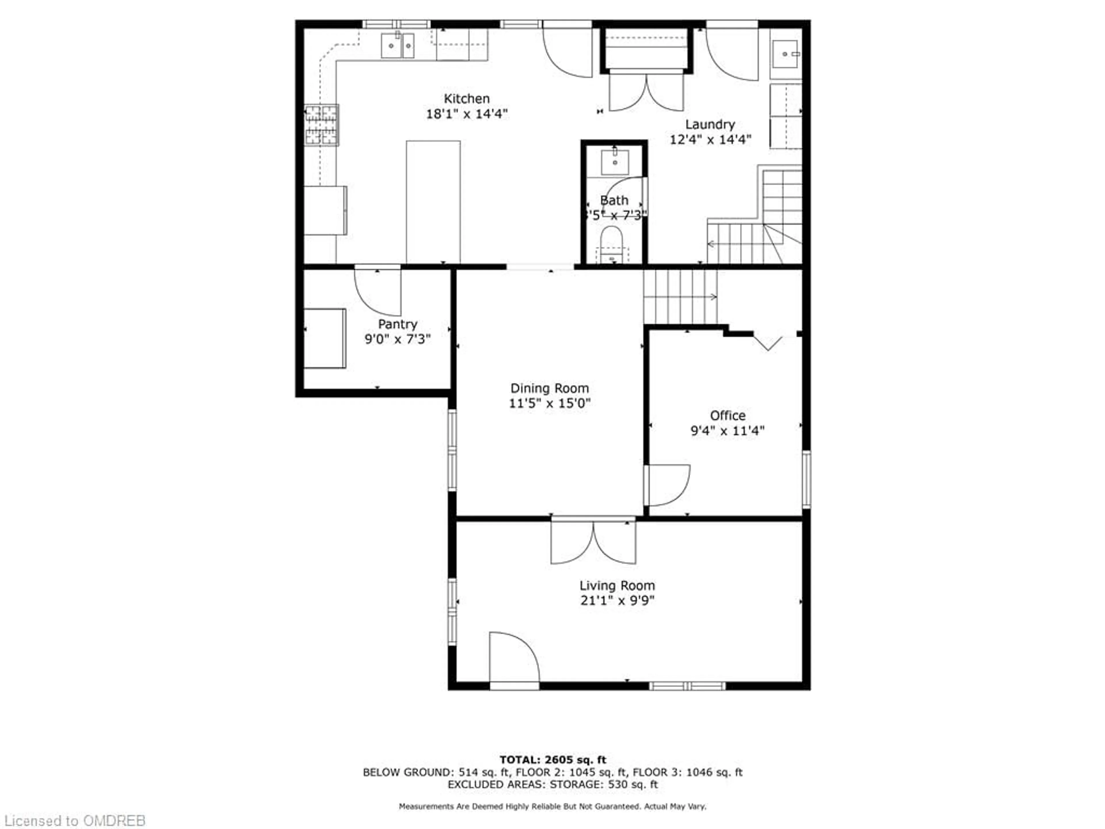 Floor plan for 9 West St, St. George Ontario N0E 1N0