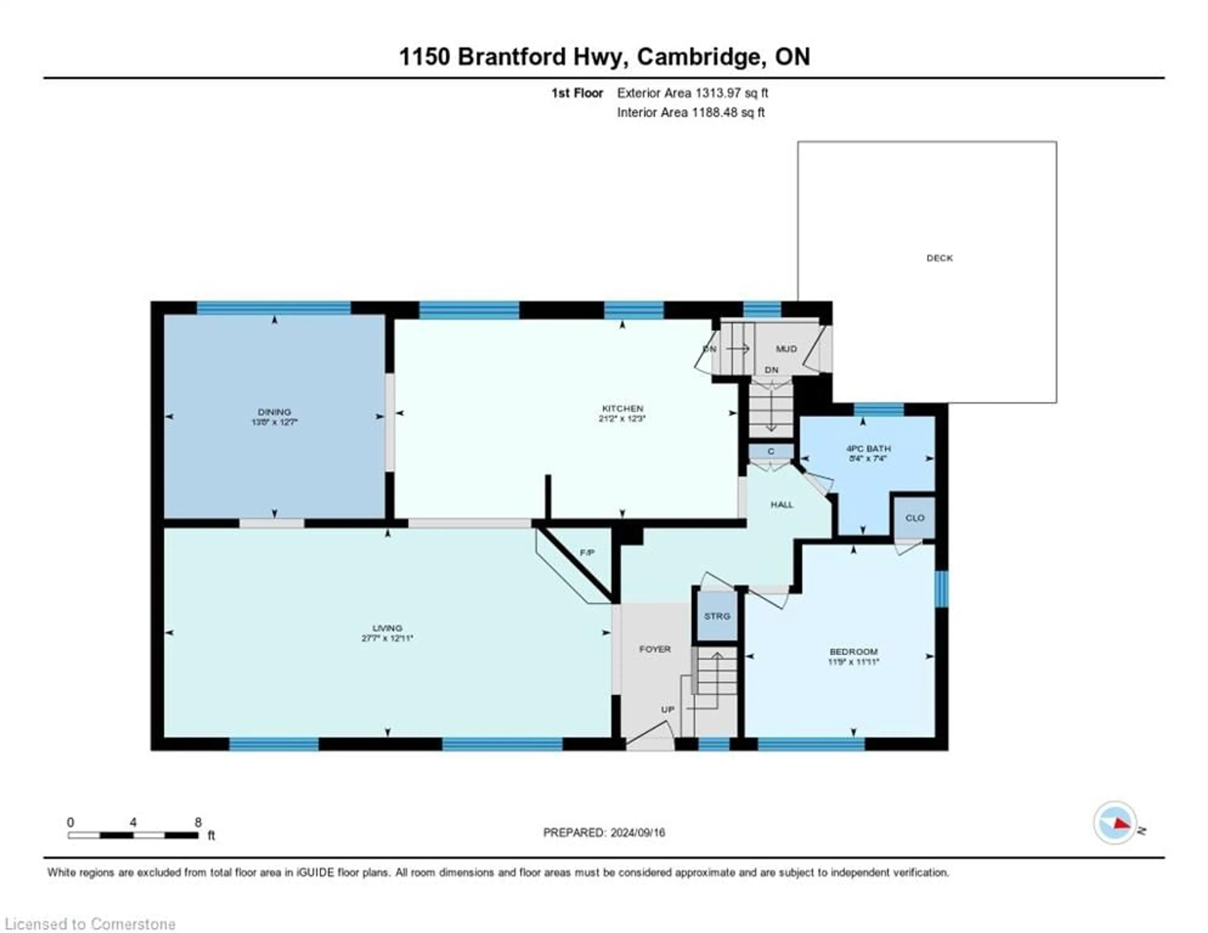 Floor plan for 1150 Brantford Hwy, Cambridge Ontario N1R 5S6