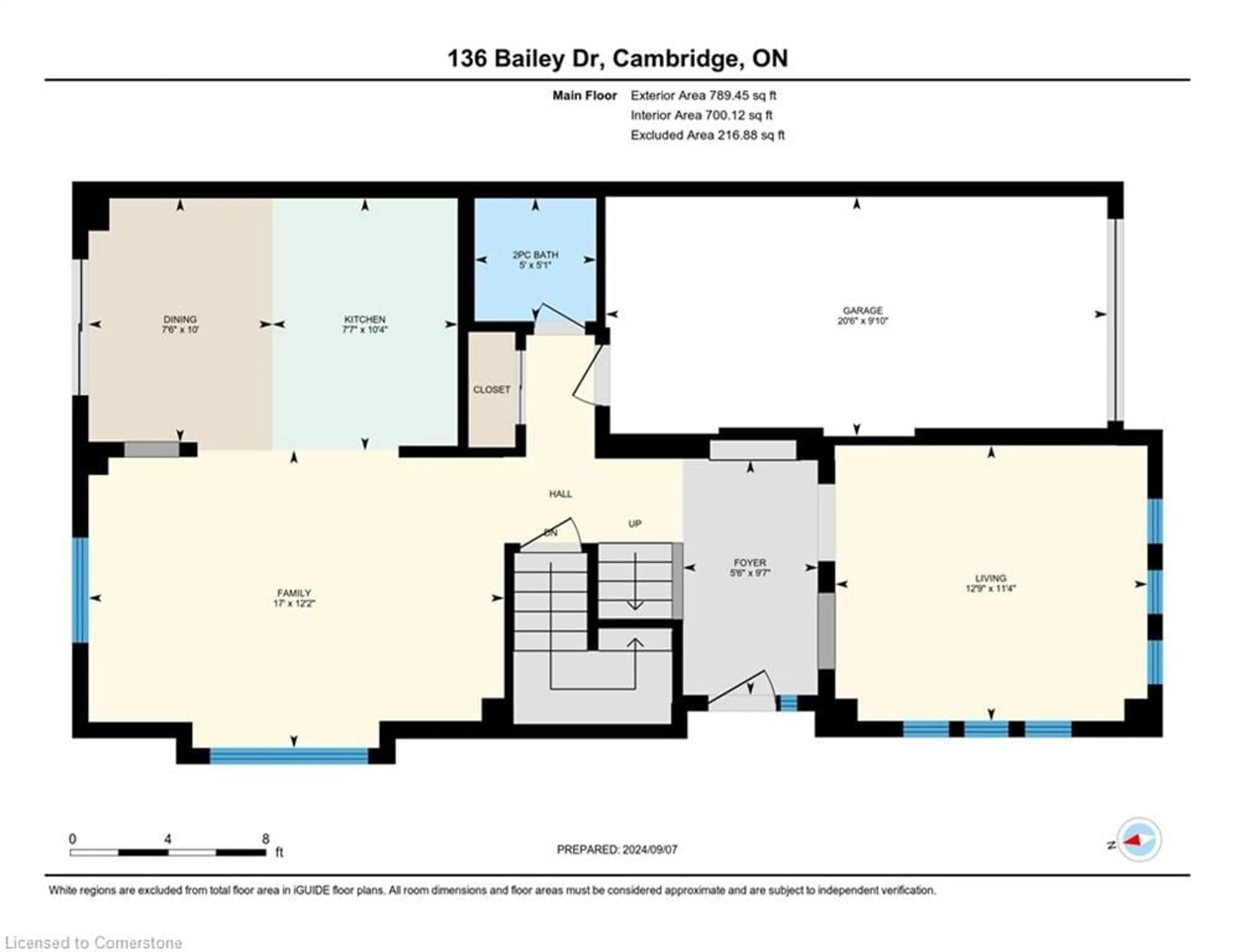 Floor plan for 136 Bailey Dr, Cambridge Ontario N1P 0A2