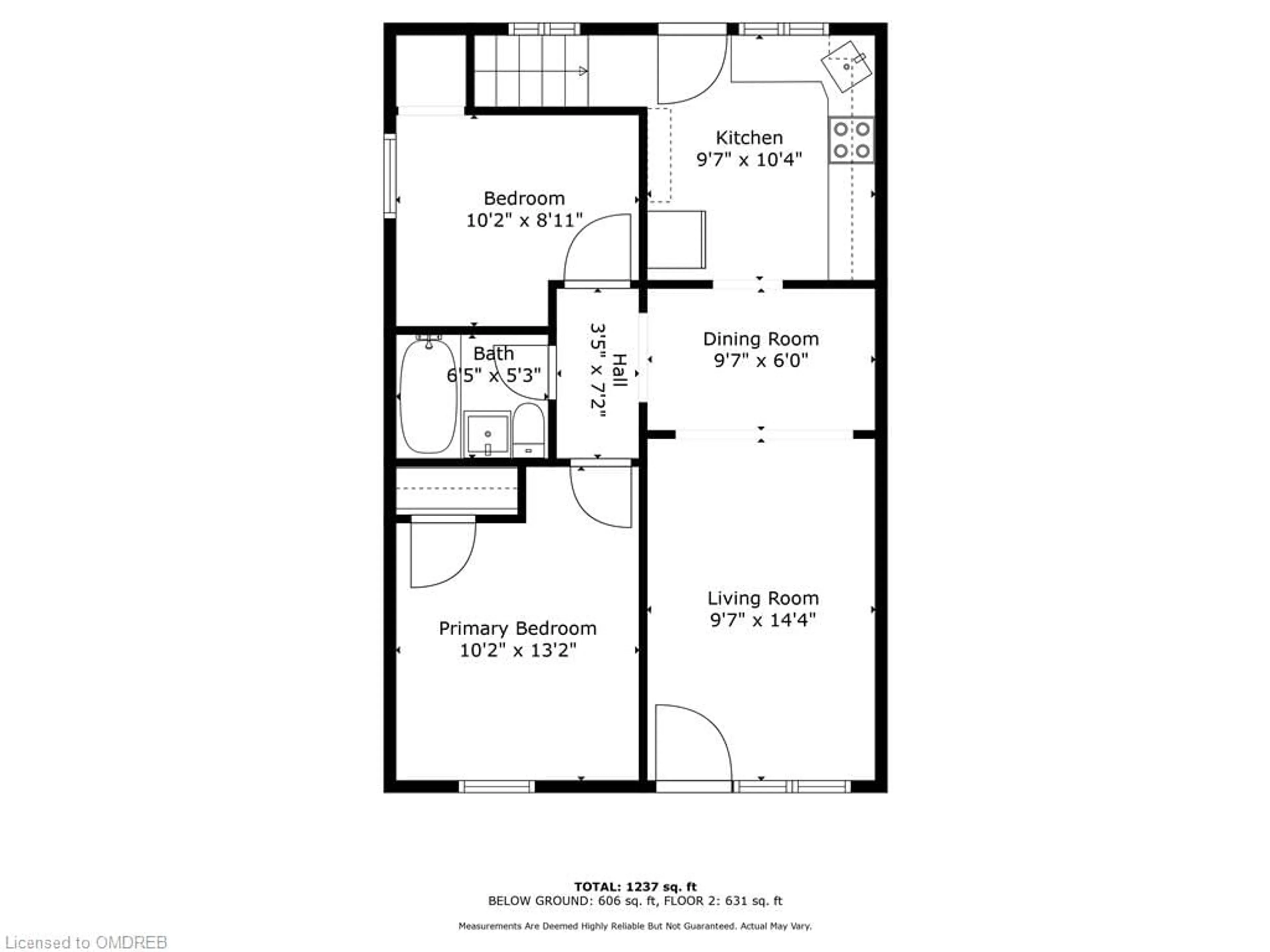 Floor plan for 279 Paling Ave, Hamilton Ontario L8H 5J8