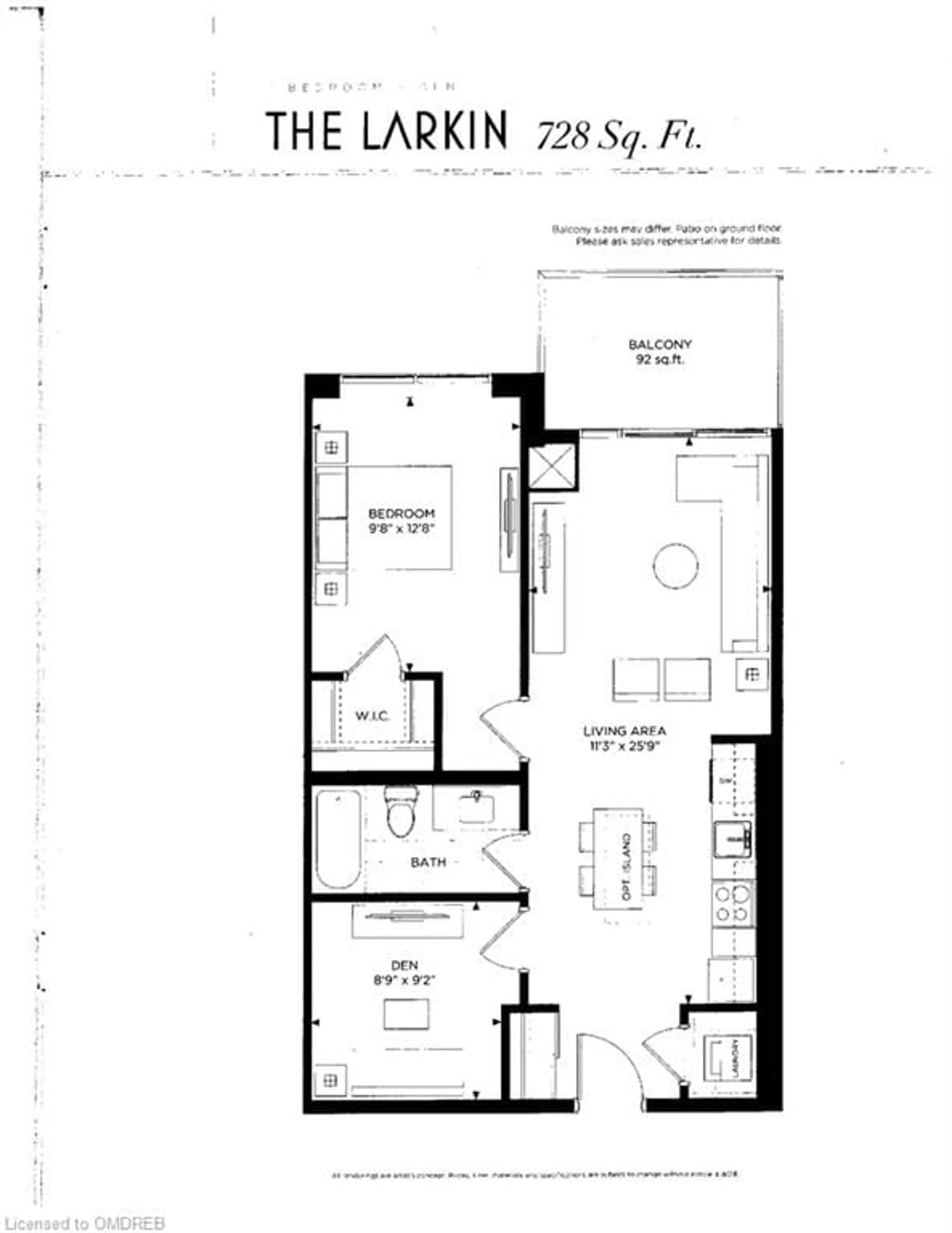 Floor plan for 1575 Lakeshore Rd #145, Mississauga Ontario L5J 0B1