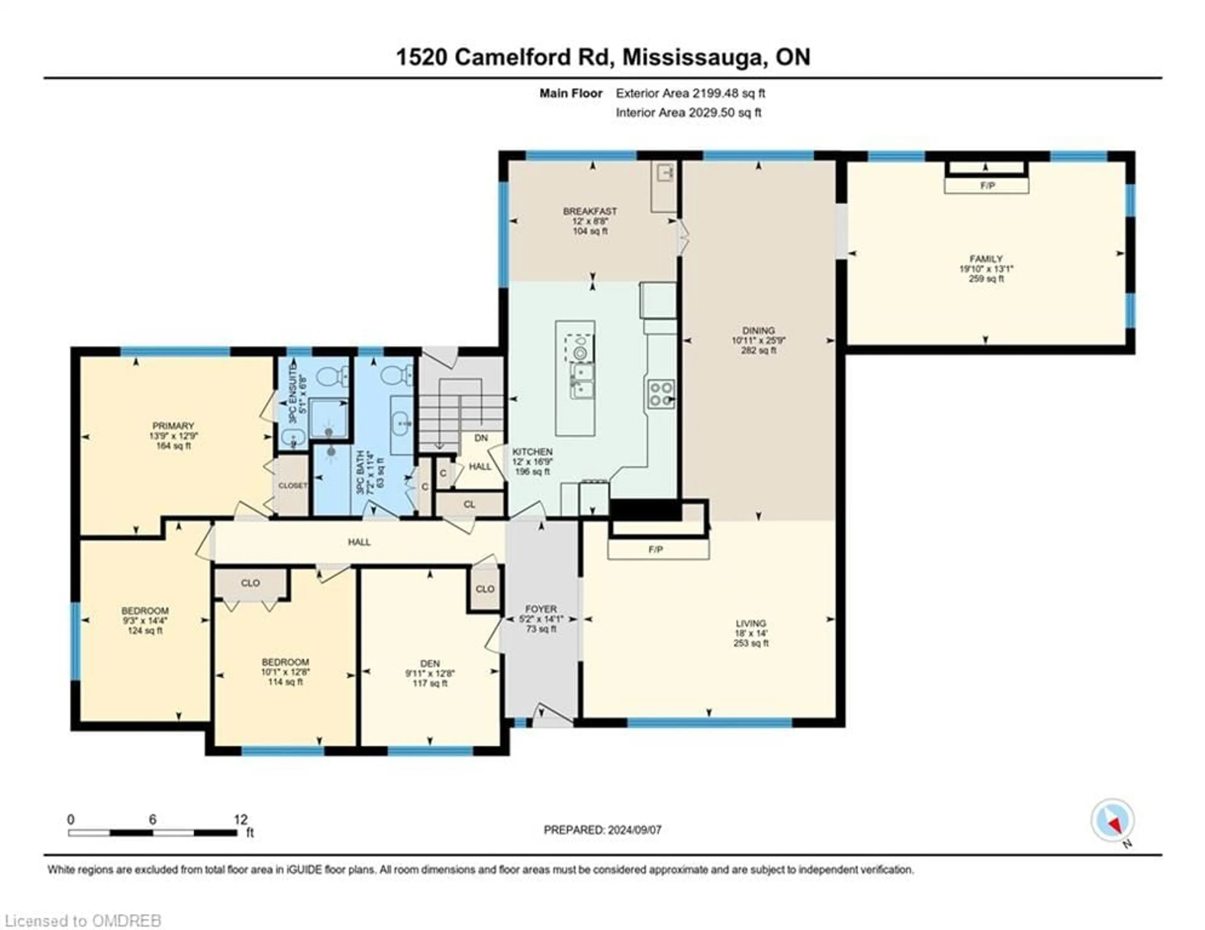 Floor plan for 1520 Camelford Rd, Mississauga Ontario L5J 3C9