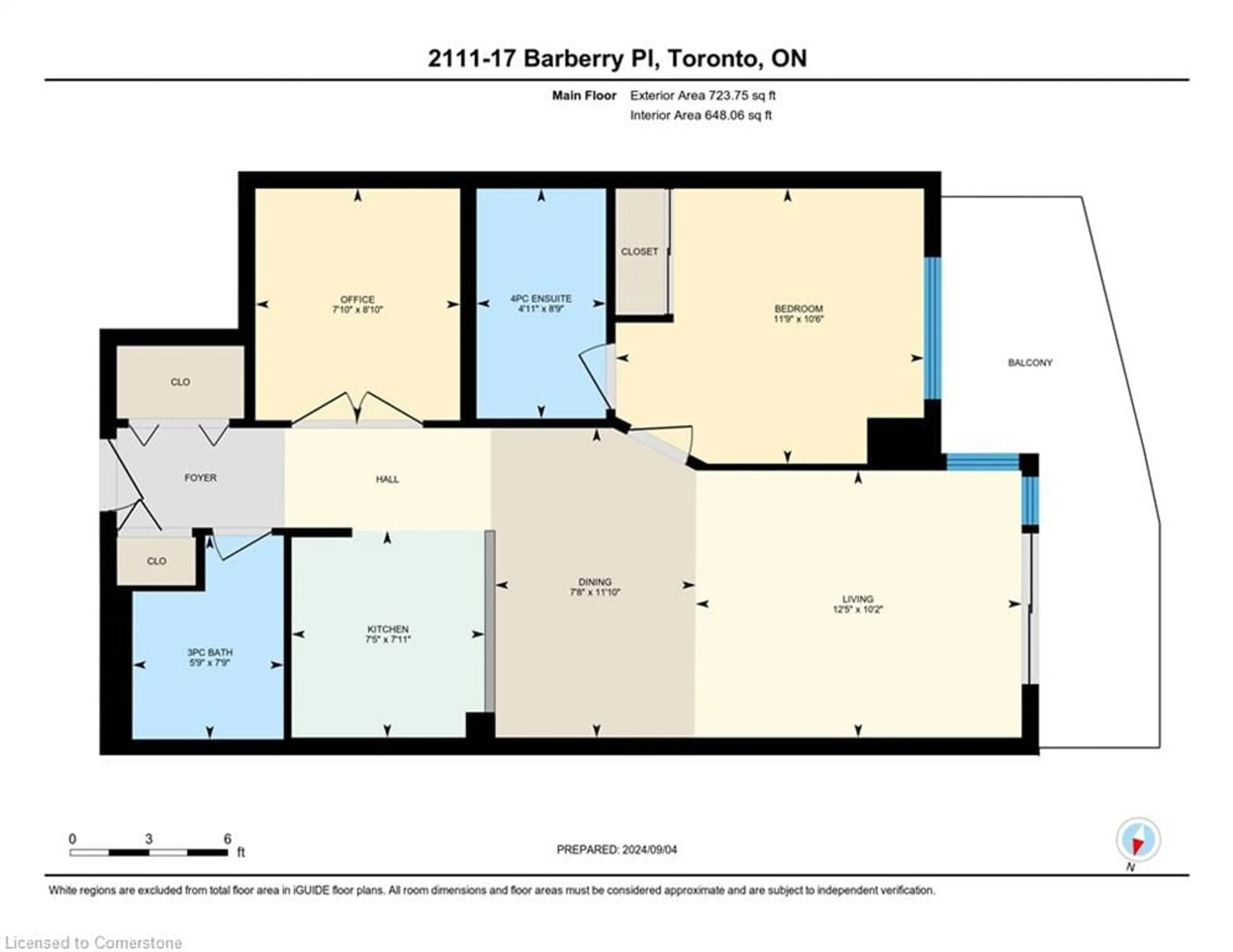 Floor plan for 17 Barberry Pl #2111, Toronto Ontario M2K 3E2