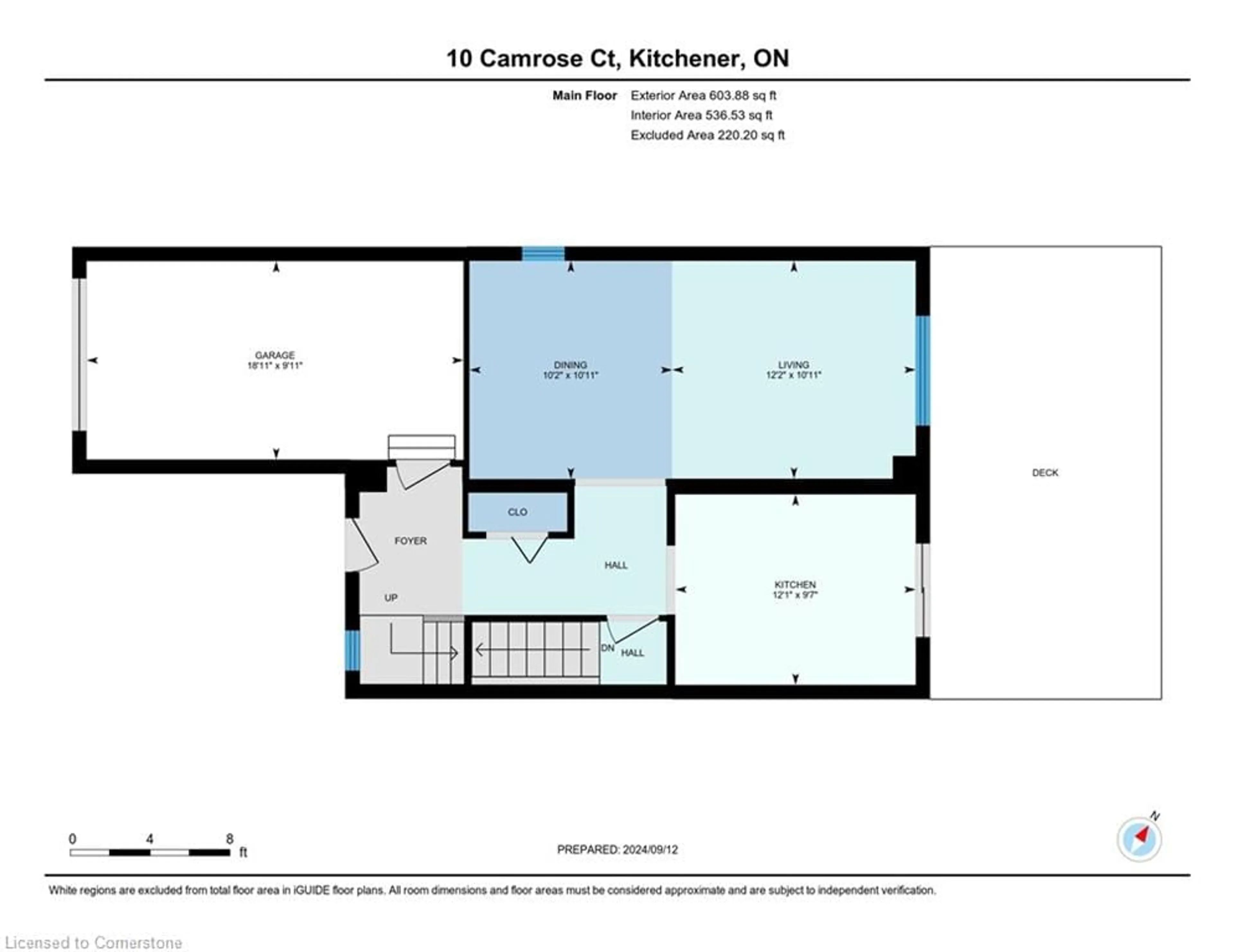 Floor plan for 10 Camrose Crt, Kitchener Ontario N2M 5J4