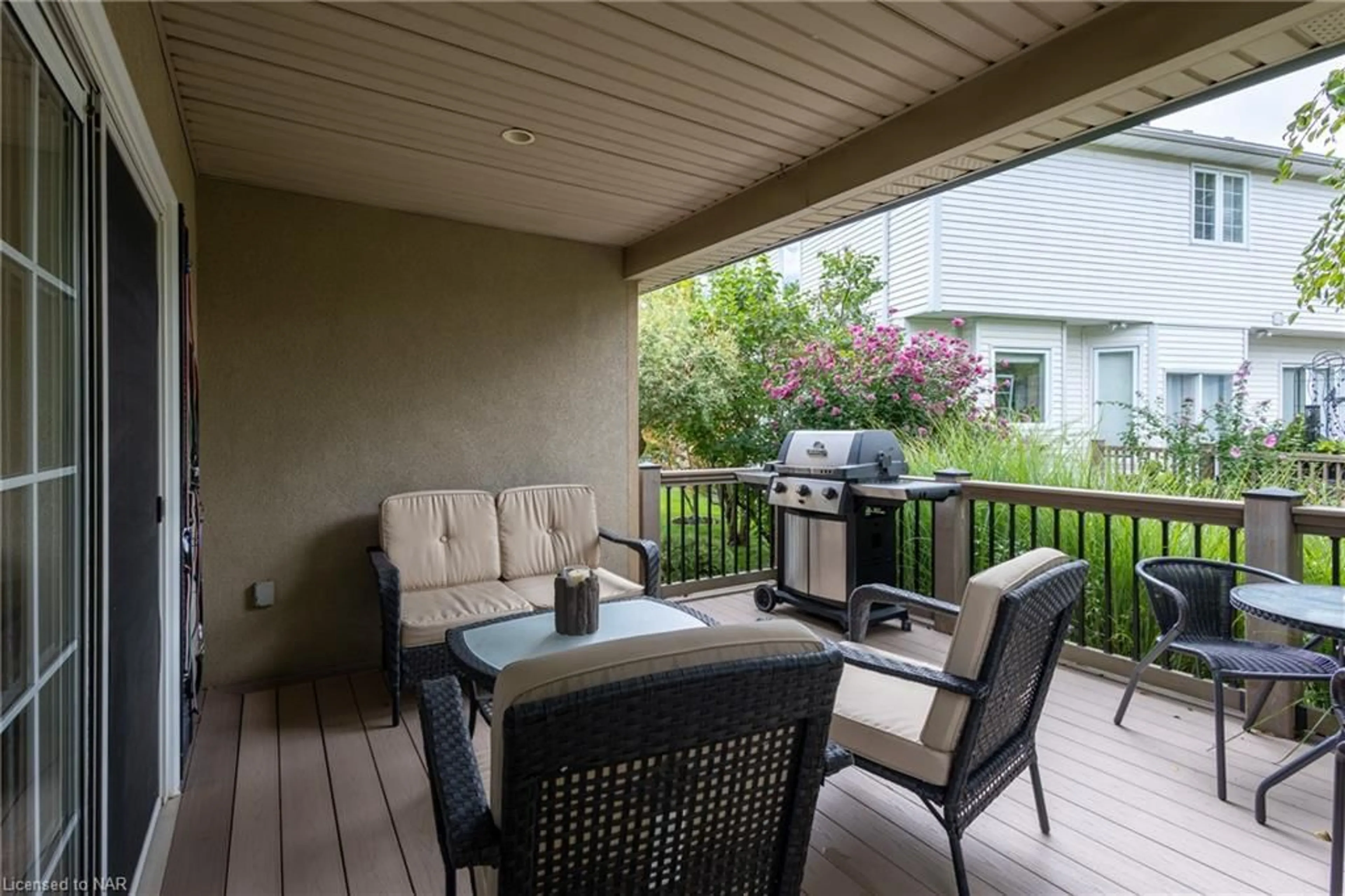 Patio, the fenced backyard for 615 Victoria St, Niagara-on-the-Lake Ontario L0S 1N0