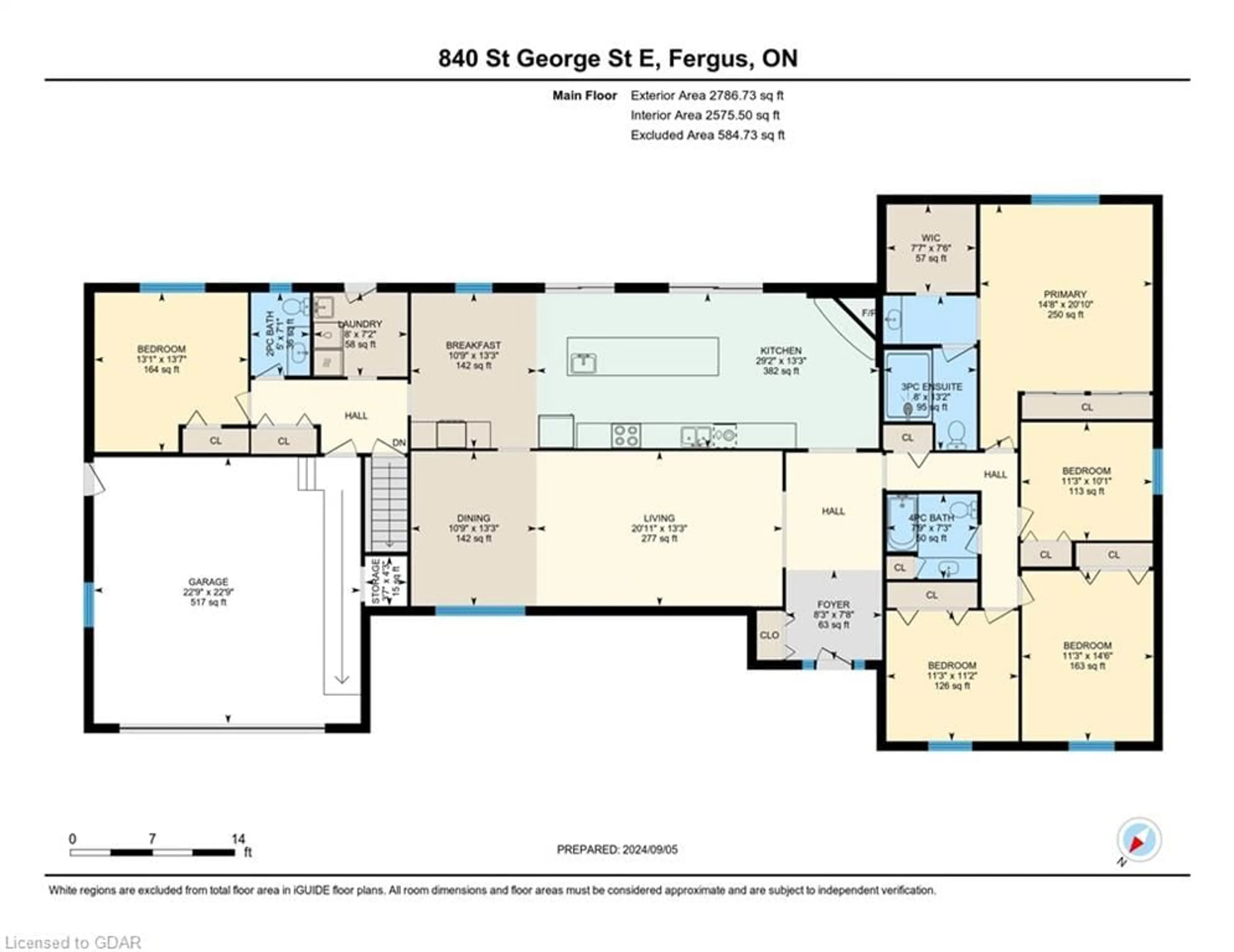 Floor plan for 840 St George St, Fergus Ontario N1M 2Y1