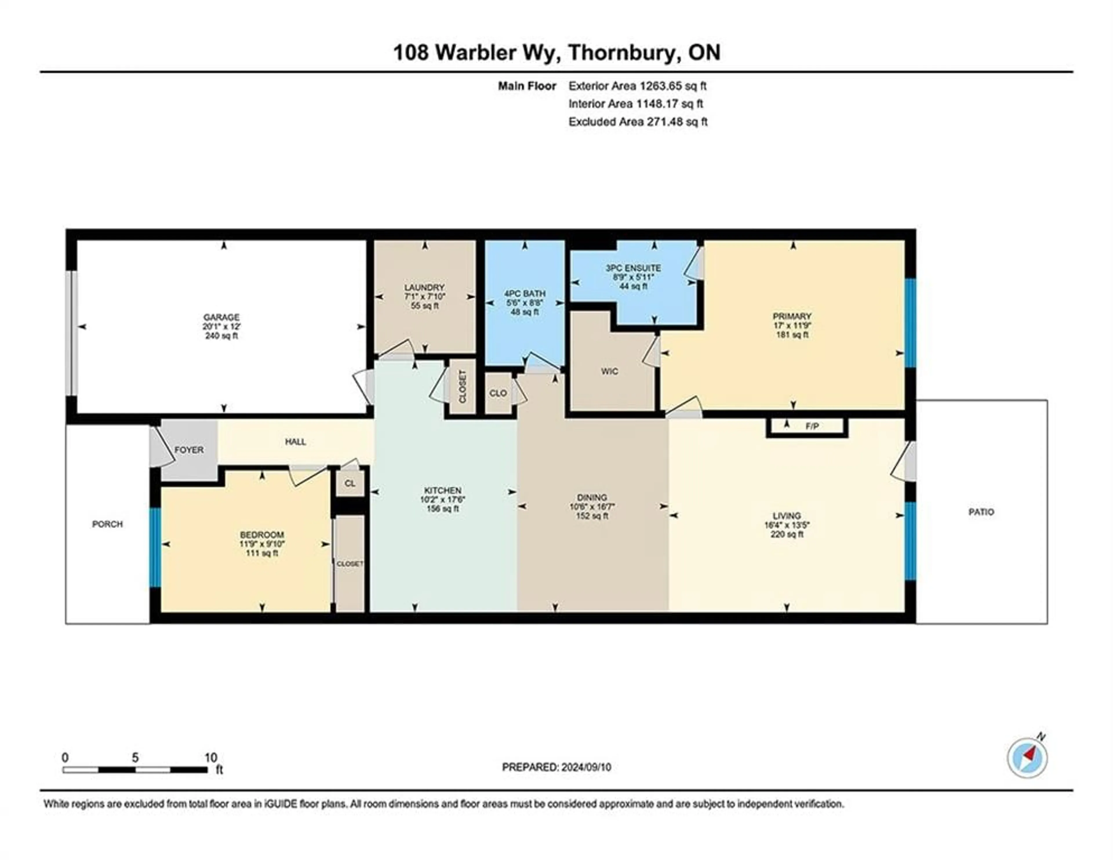 Floor plan for 108 Warbler Way, Thornbury Ontario N0H 2P0