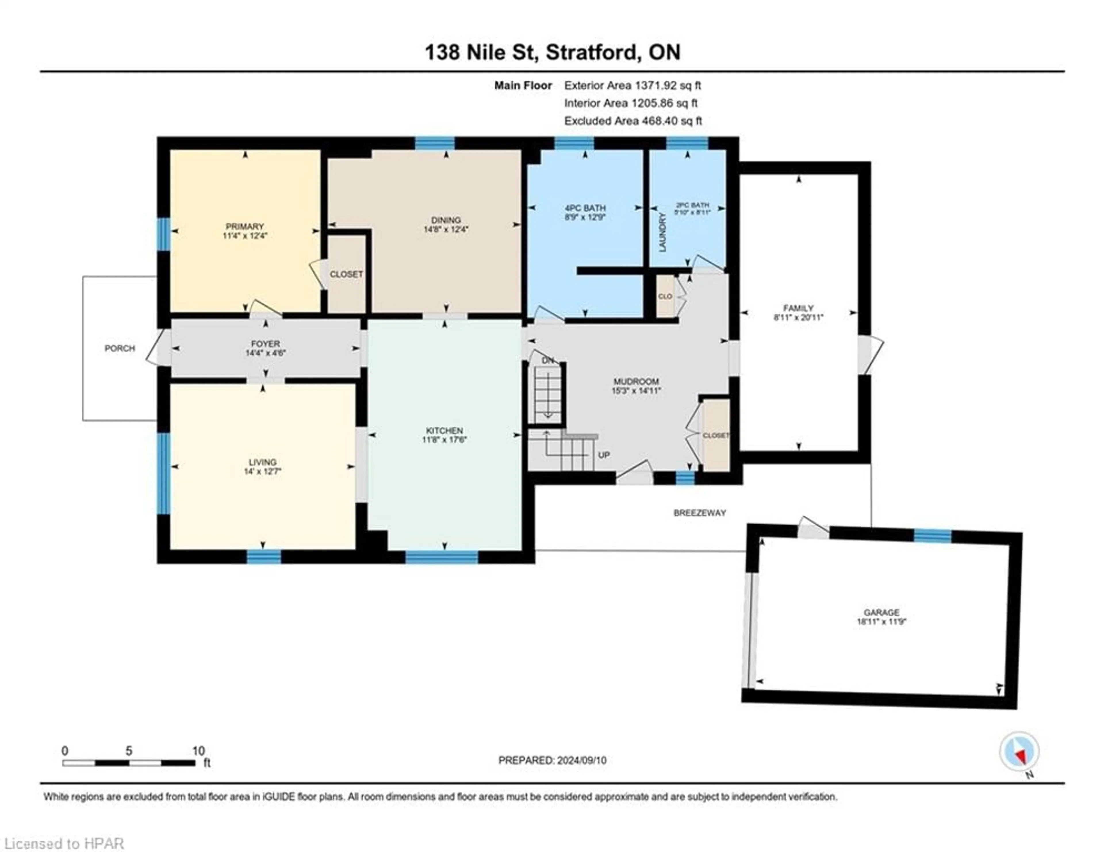 Floor plan for 138 Nile St, Stratford Ontario N5A 4E2