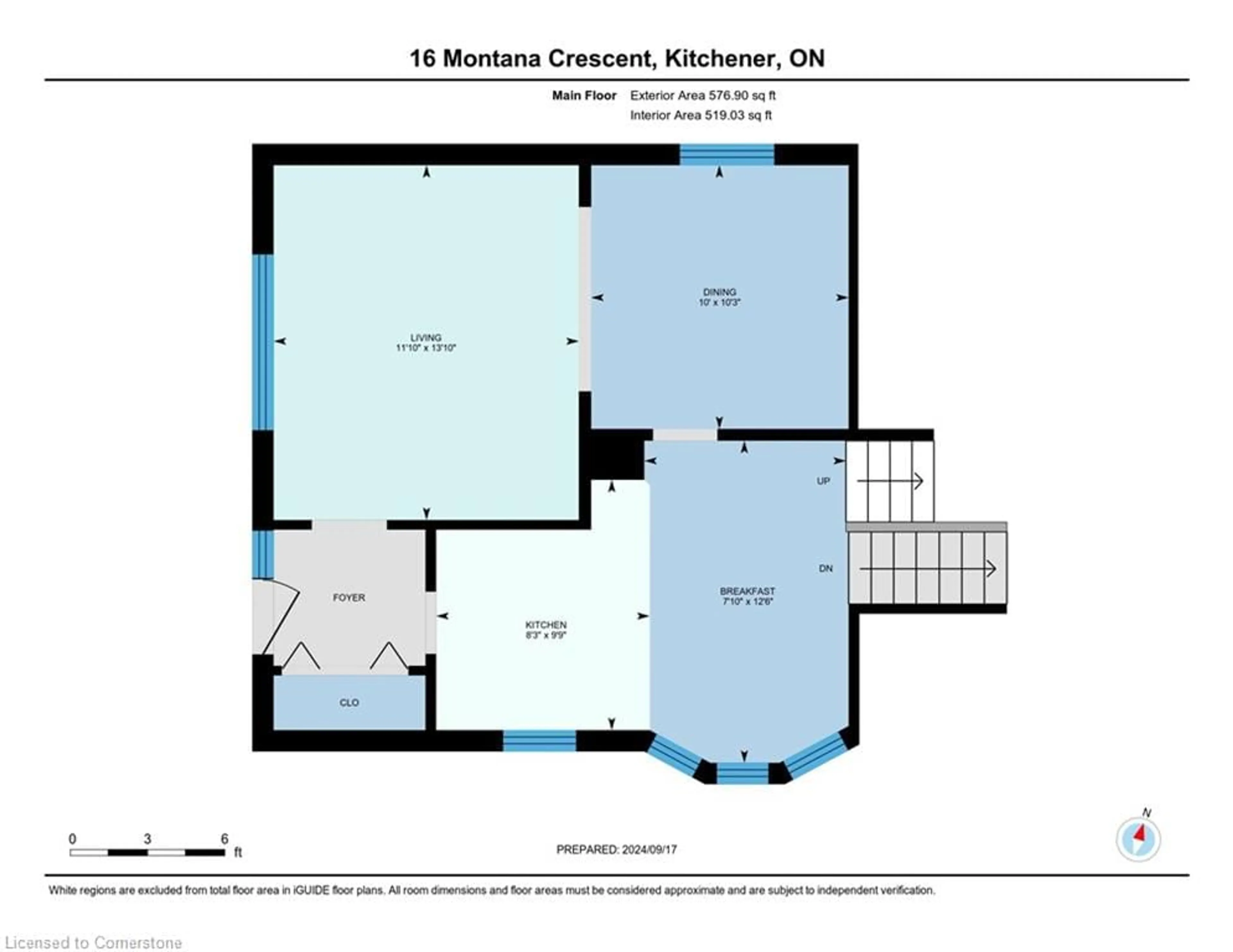 Floor plan for 16 Montana Cres, Kitchener Ontario N2N 2R1