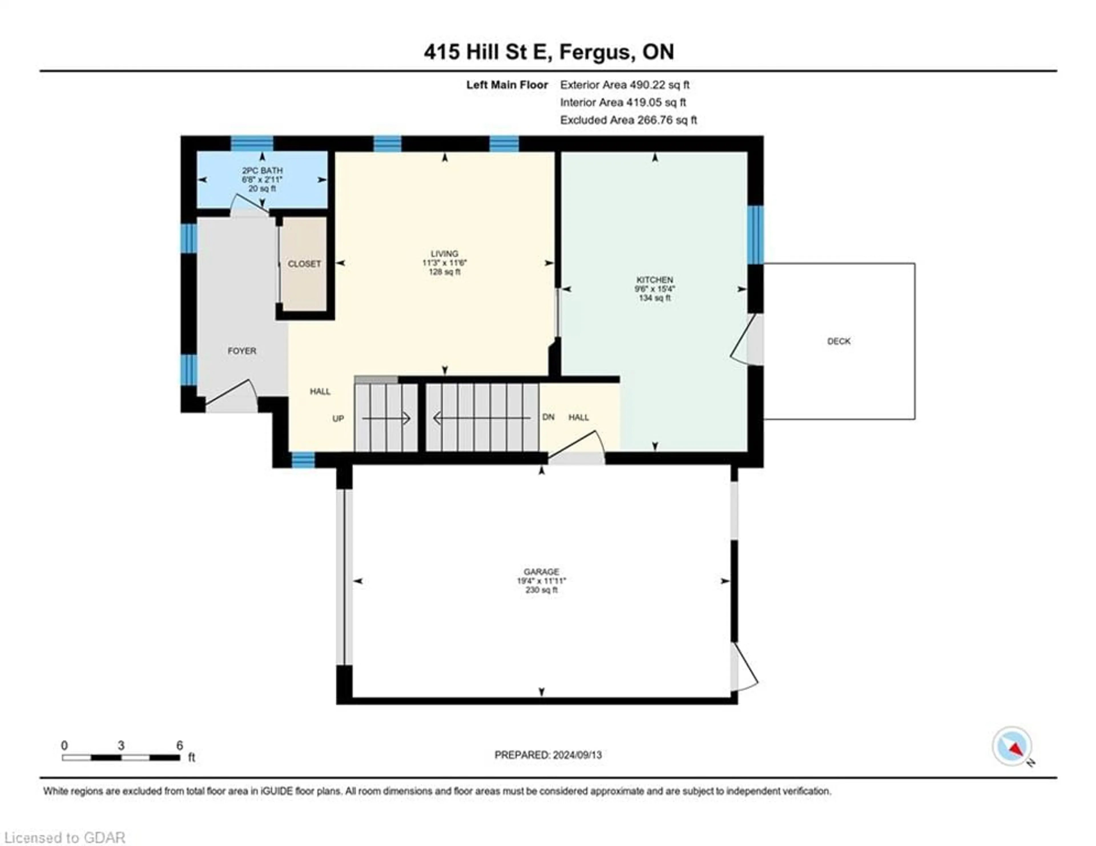 Floor plan for 415 Hill St, Fergus Ontario N1M 1H6