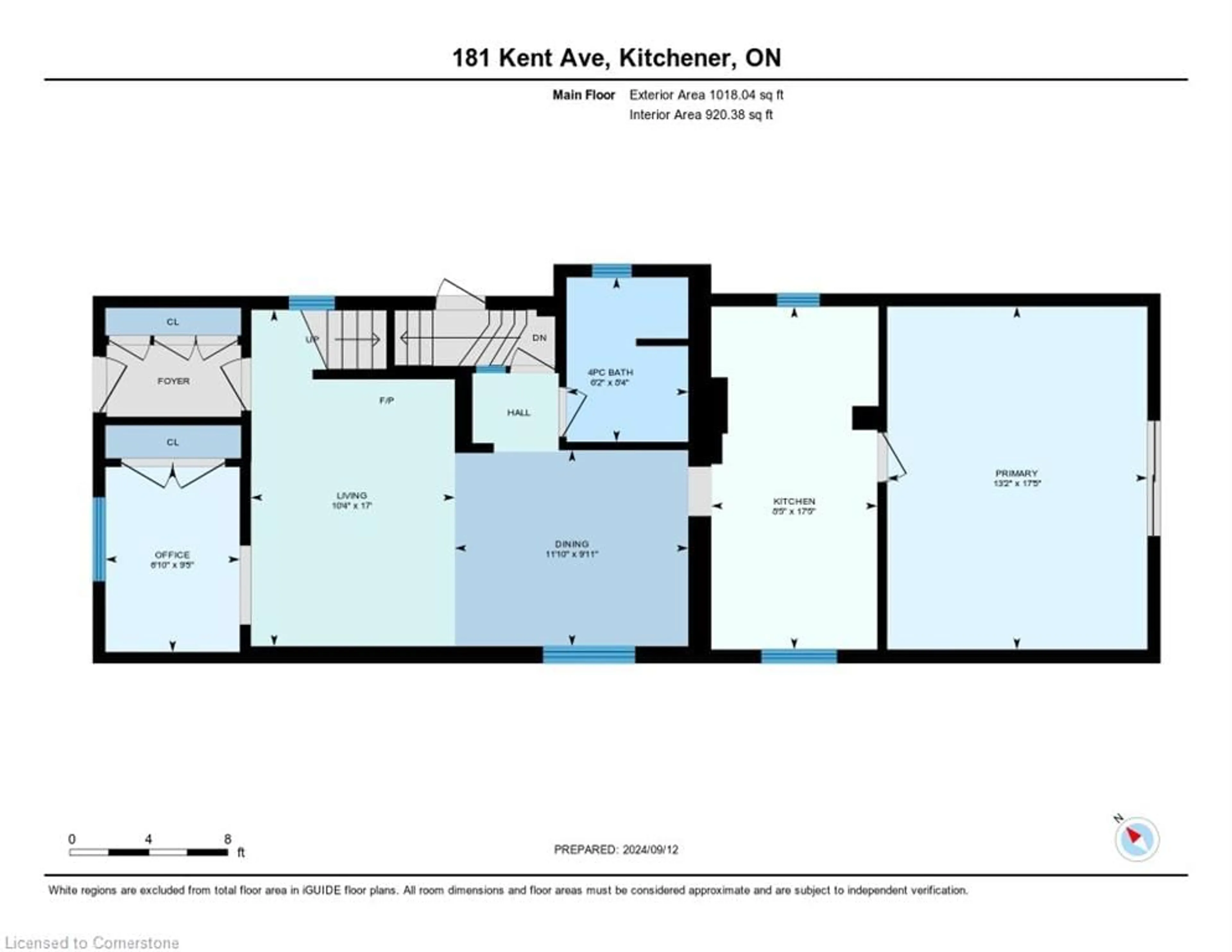 Floor plan for 181 Kent Ave, Kitchener Ontario N2G 3R2