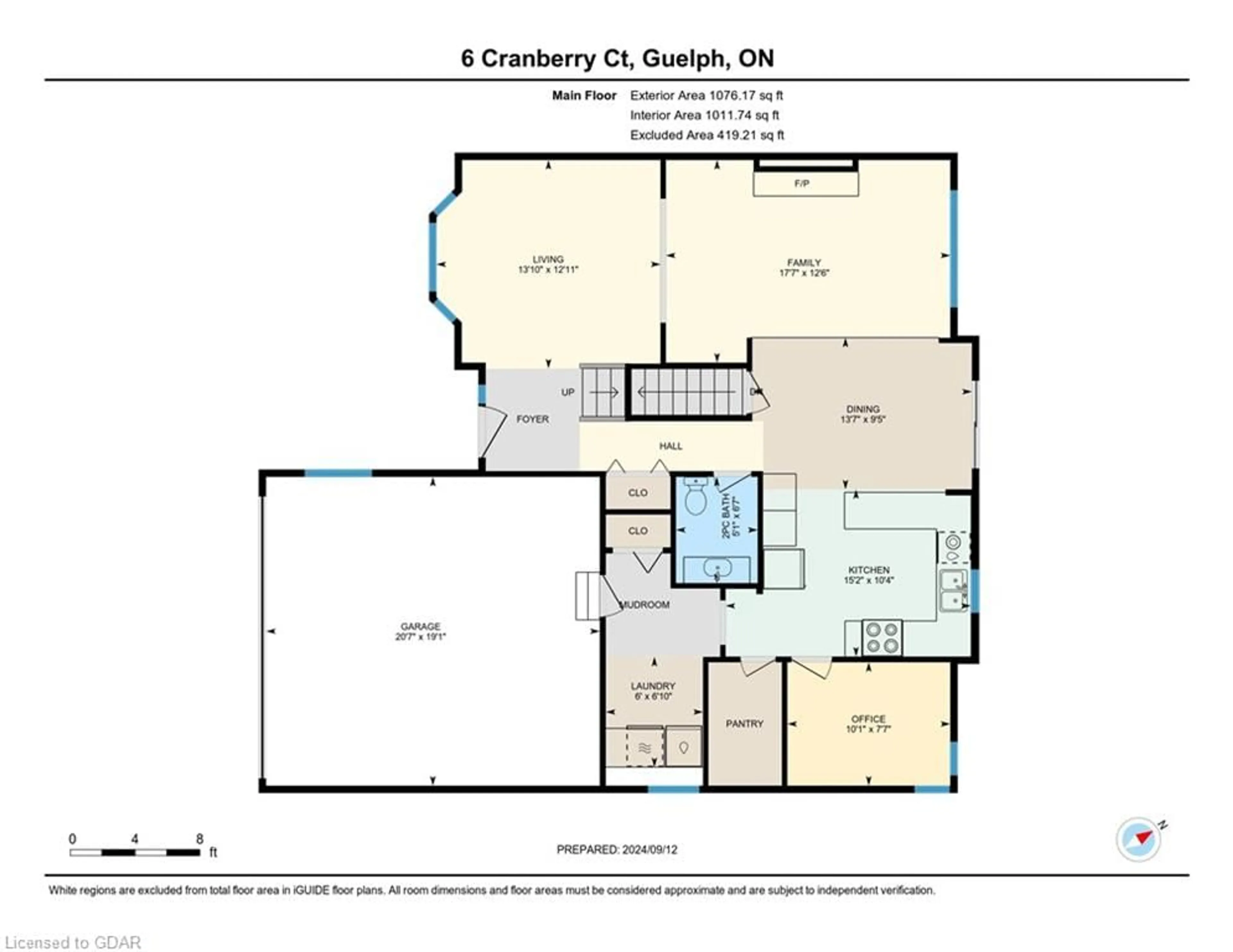 Floor plan for 6 Cranberry Crt, Guelph Ontario N1K 1R7