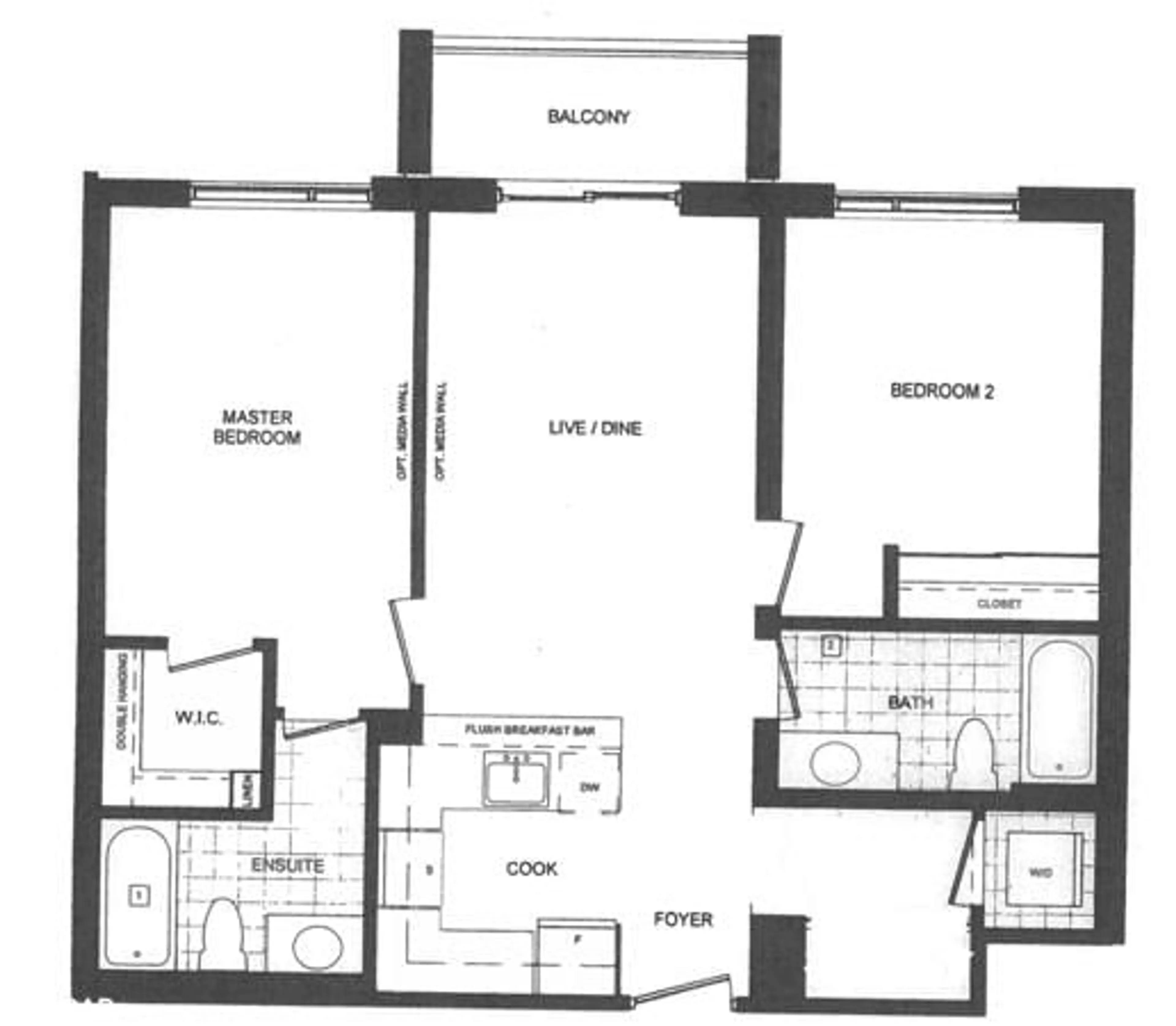 Floor plan for 95 Dundas Street West St #305, Oakville Ontario L6M 5N4