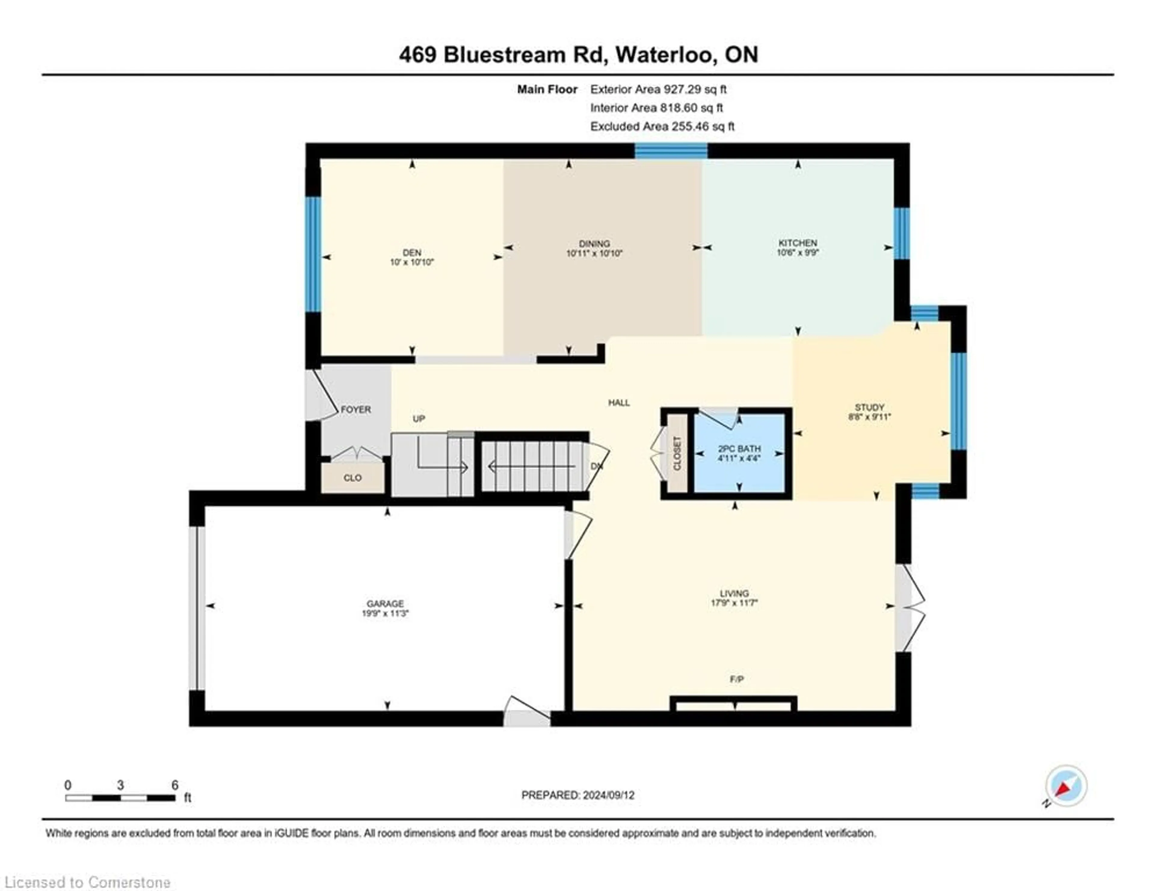 Floor plan for 469 Bluestream Rd, Waterloo Ontario N2K 2R2