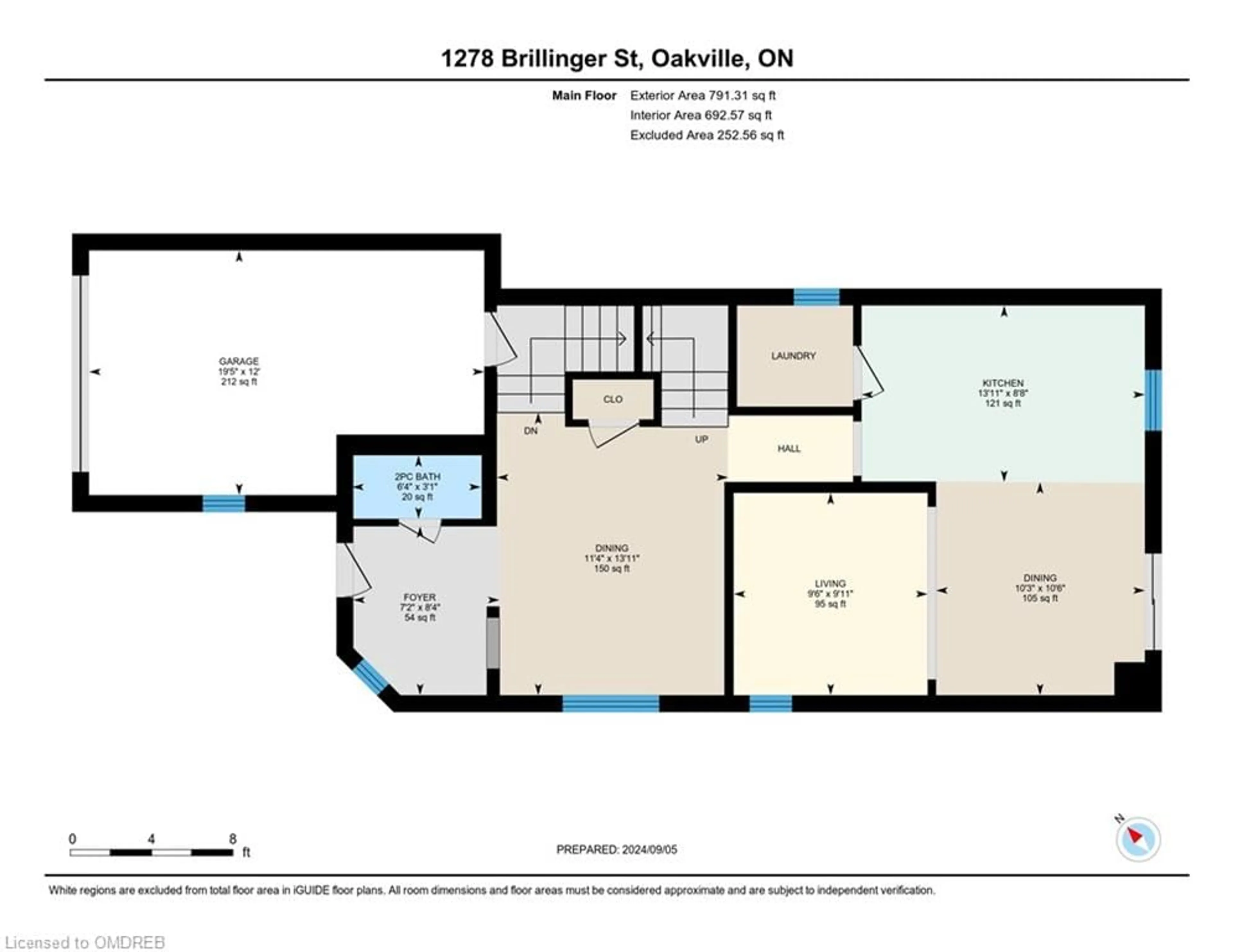 Floor plan for 1278 Brillinger St, Oakville Ontario L6M 3S5