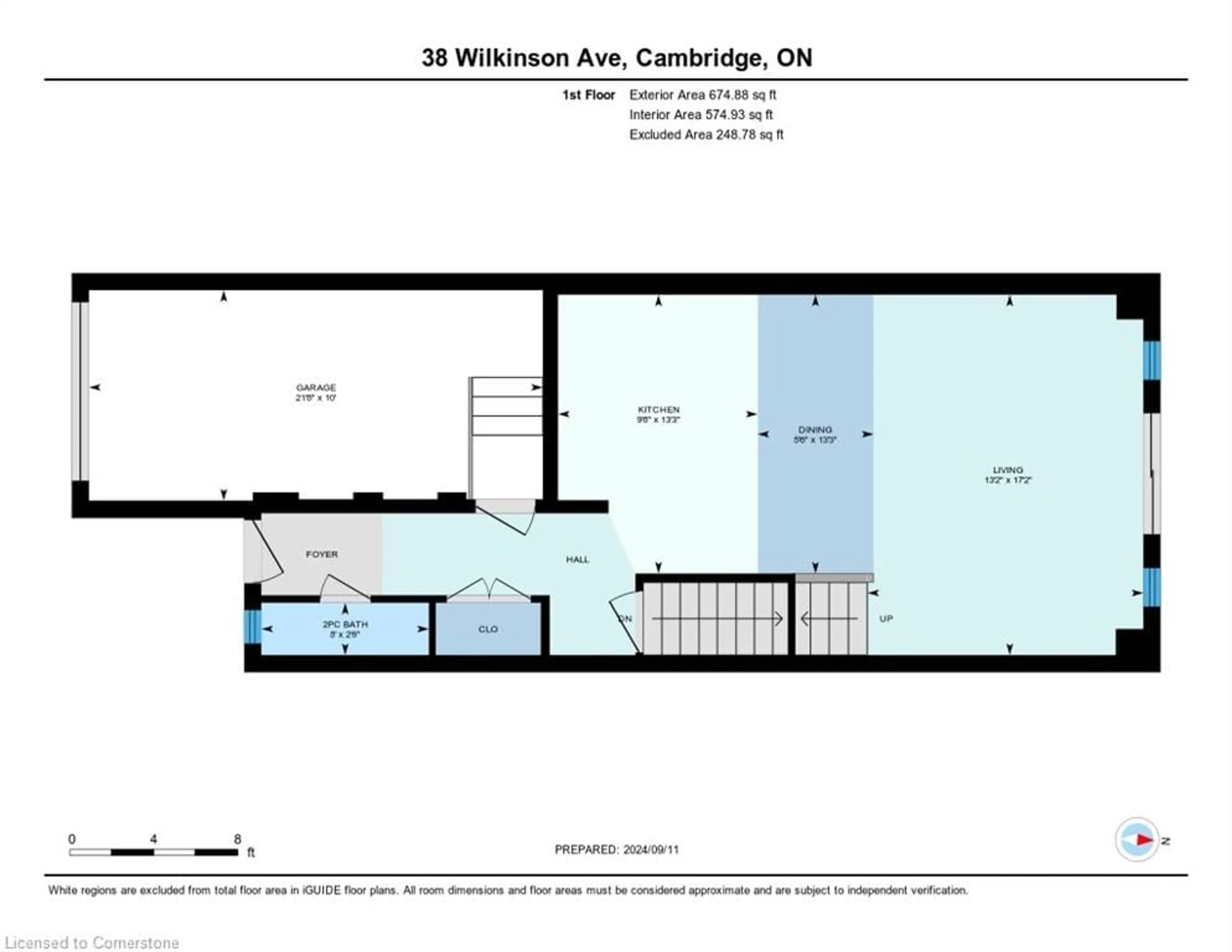 Floor plan for 38 Wilkinson Avenue, Cambridge Ontario N1S 0C5