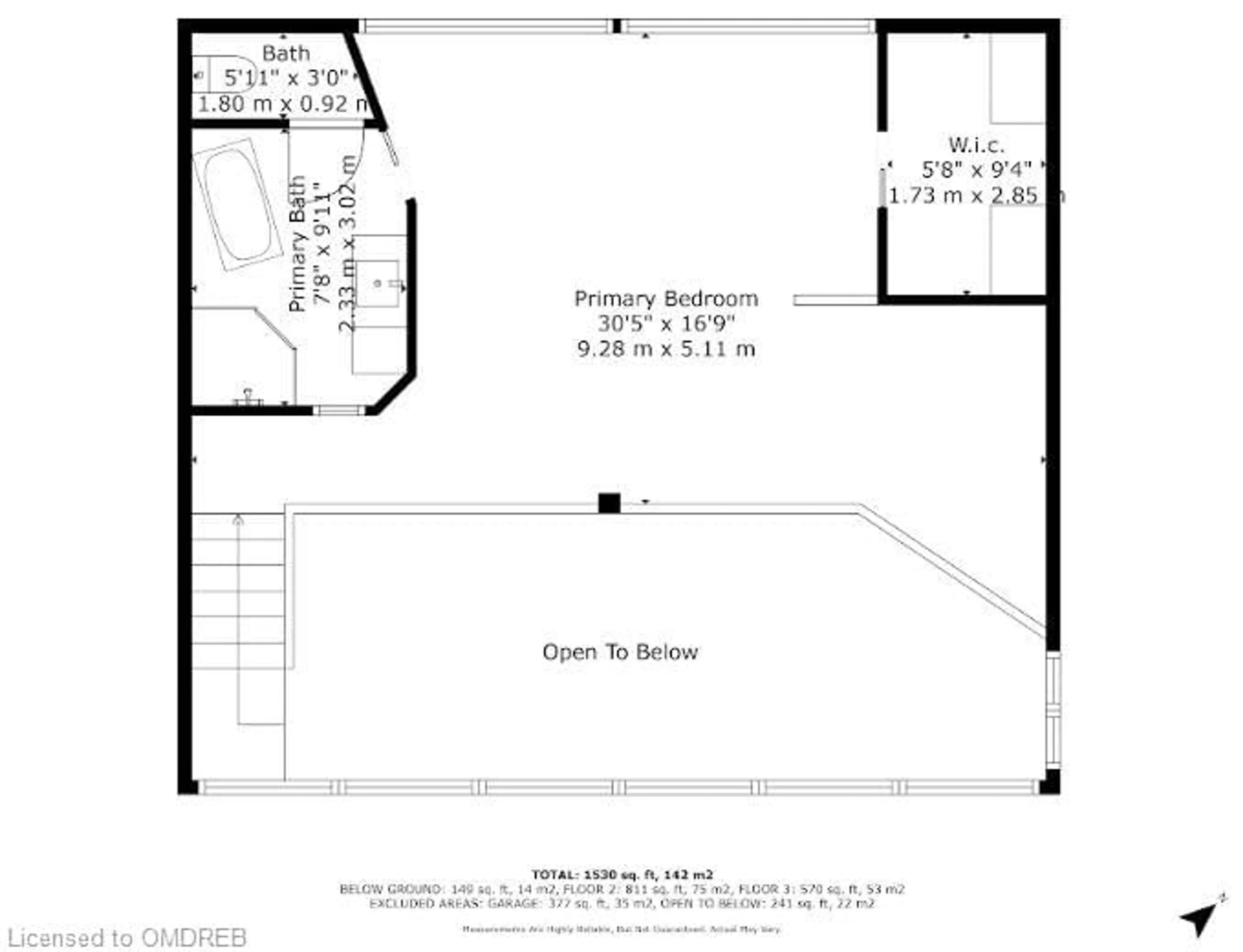 Floor plan for 75 Maple Avenue South Ave #4, Mississauga Ontario L5H 2R7