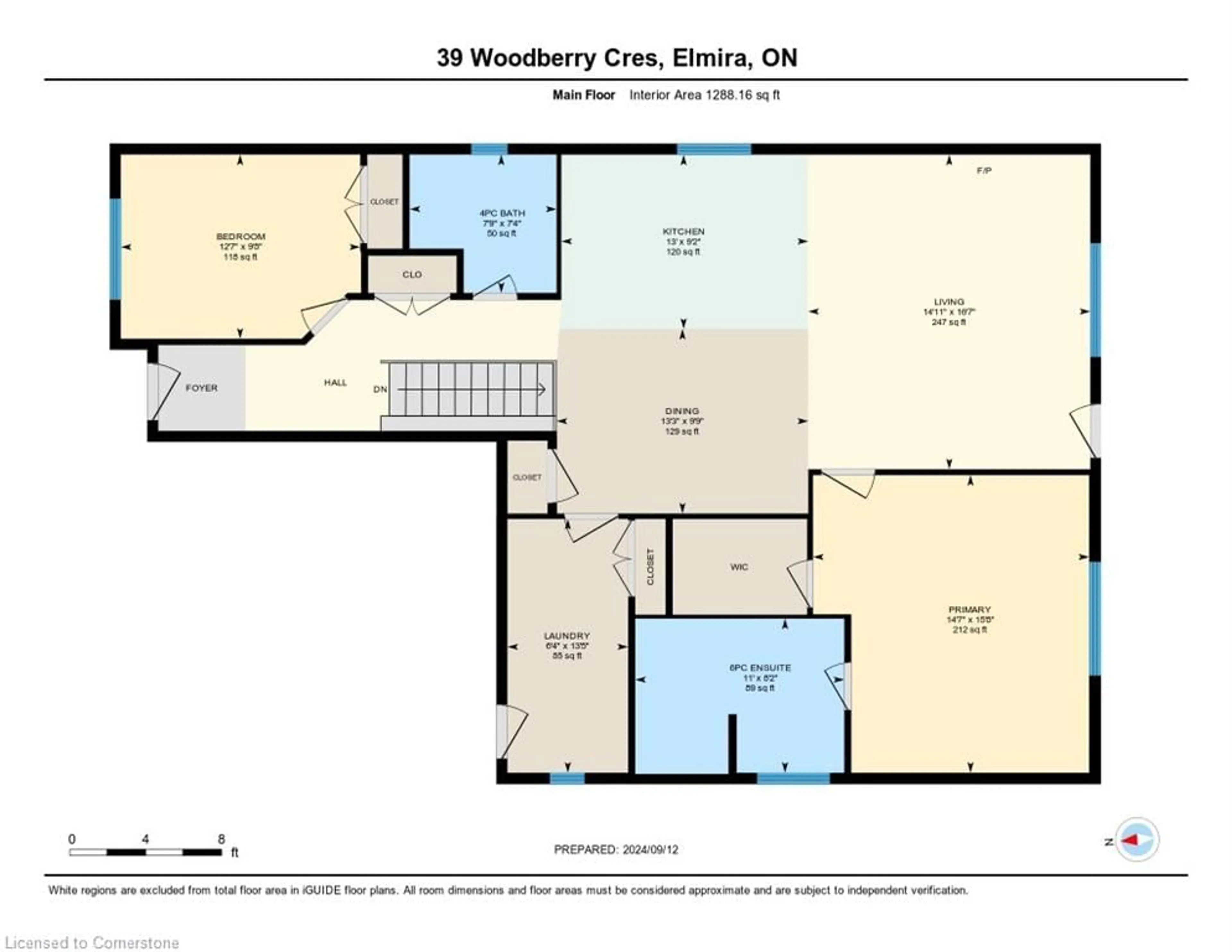 Floor plan for 39 Woodberry Cres, Elmira Ontario N3B 0C5