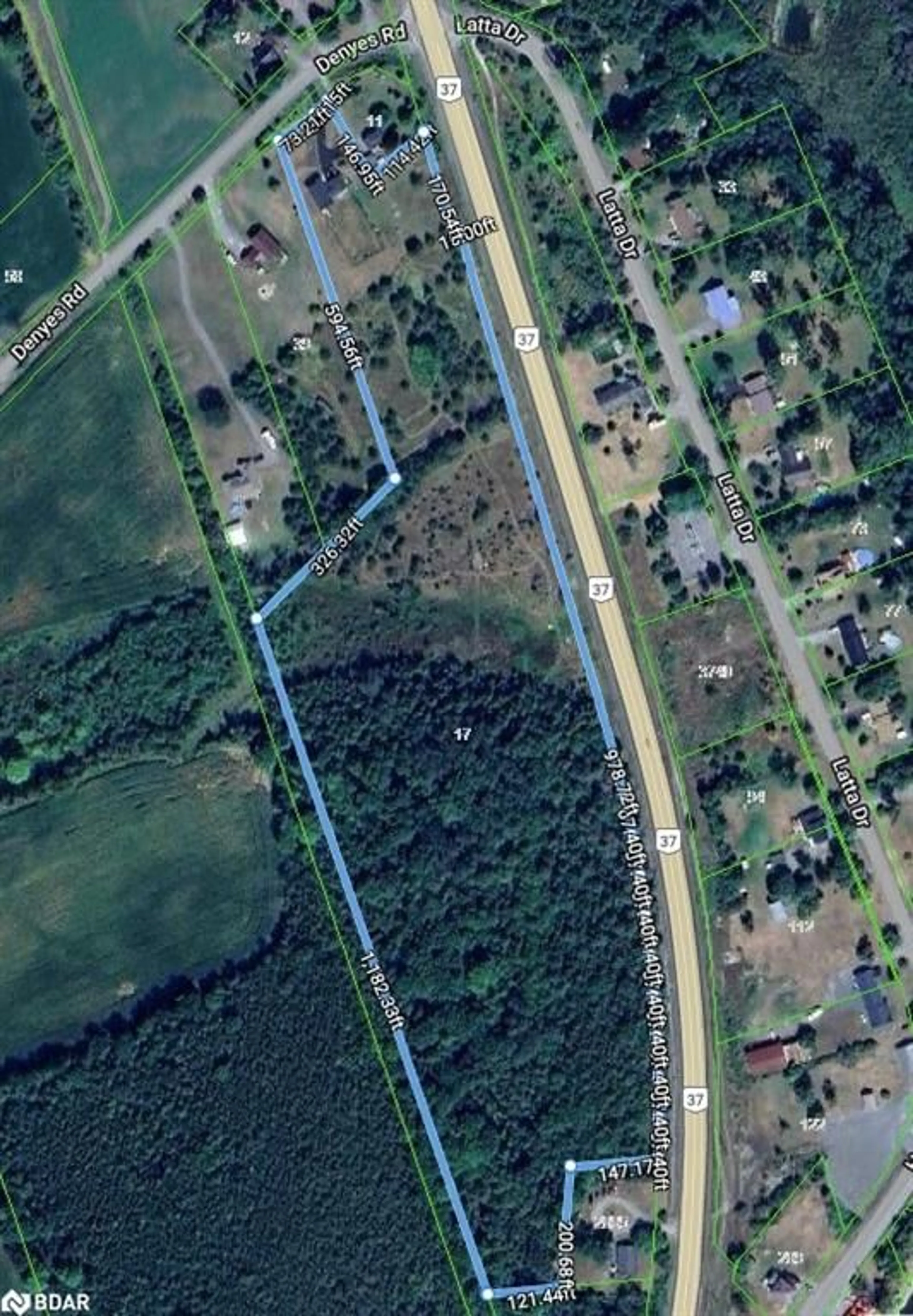 Picture of a map for 17 Denyes Rd, Plainfield Ontario K0K 2V0