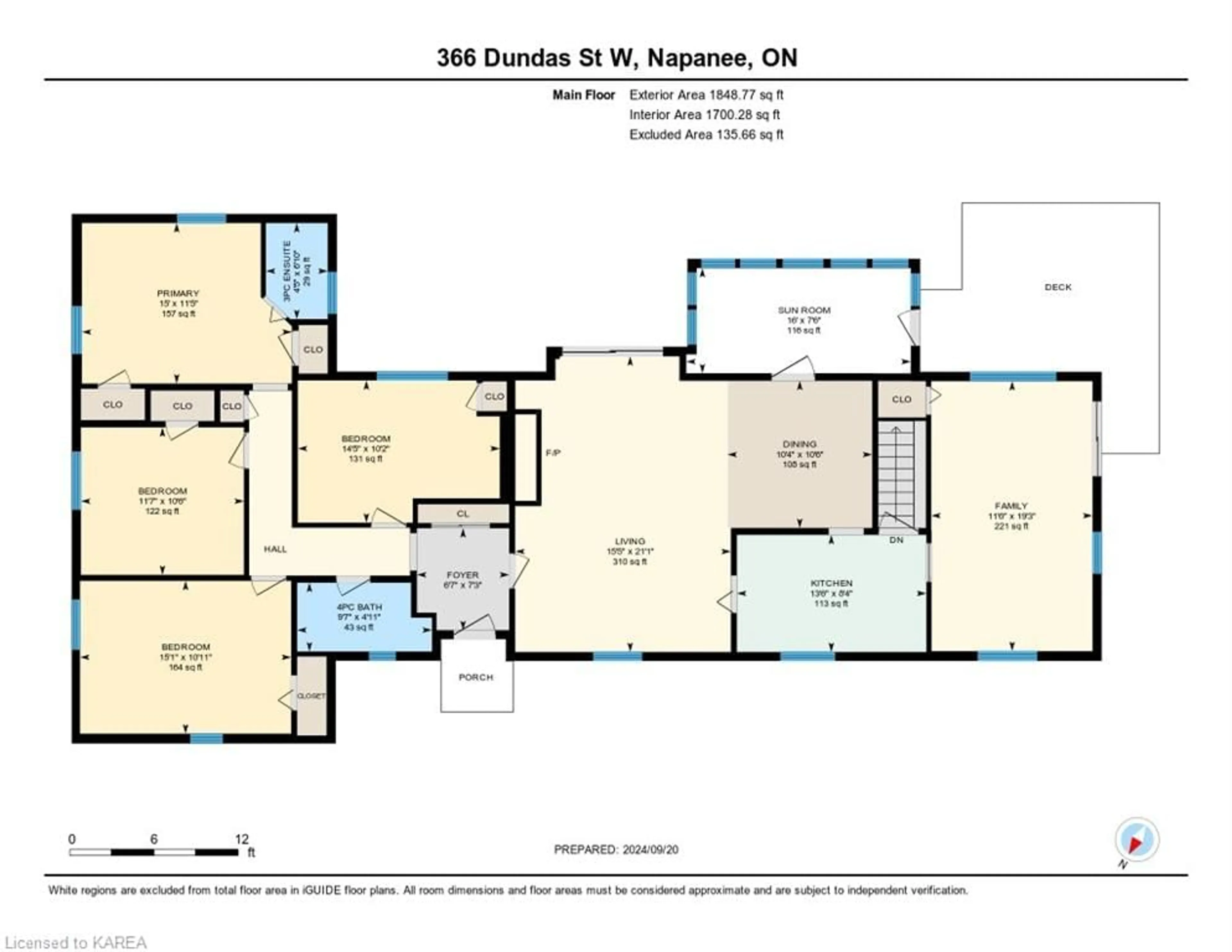 Floor plan for 366 Dundas St, Napanee Ontario K7R 2B6