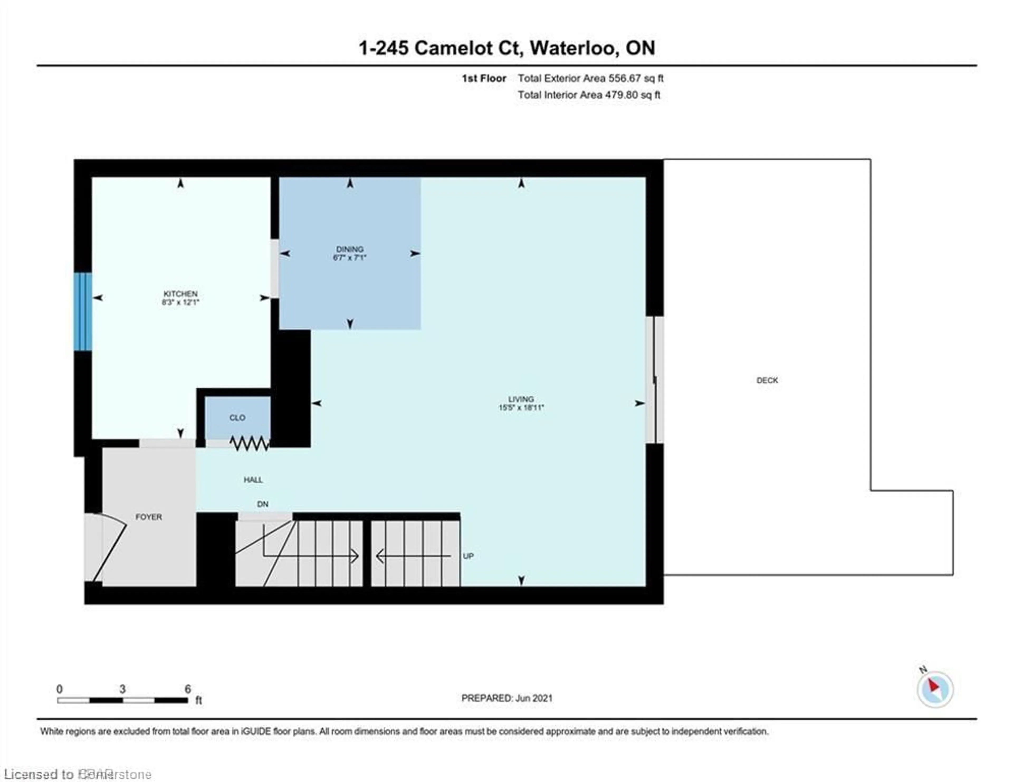 Floor plan for 245 Camelot Crt #1, Waterloo Ontario N2K 3G4