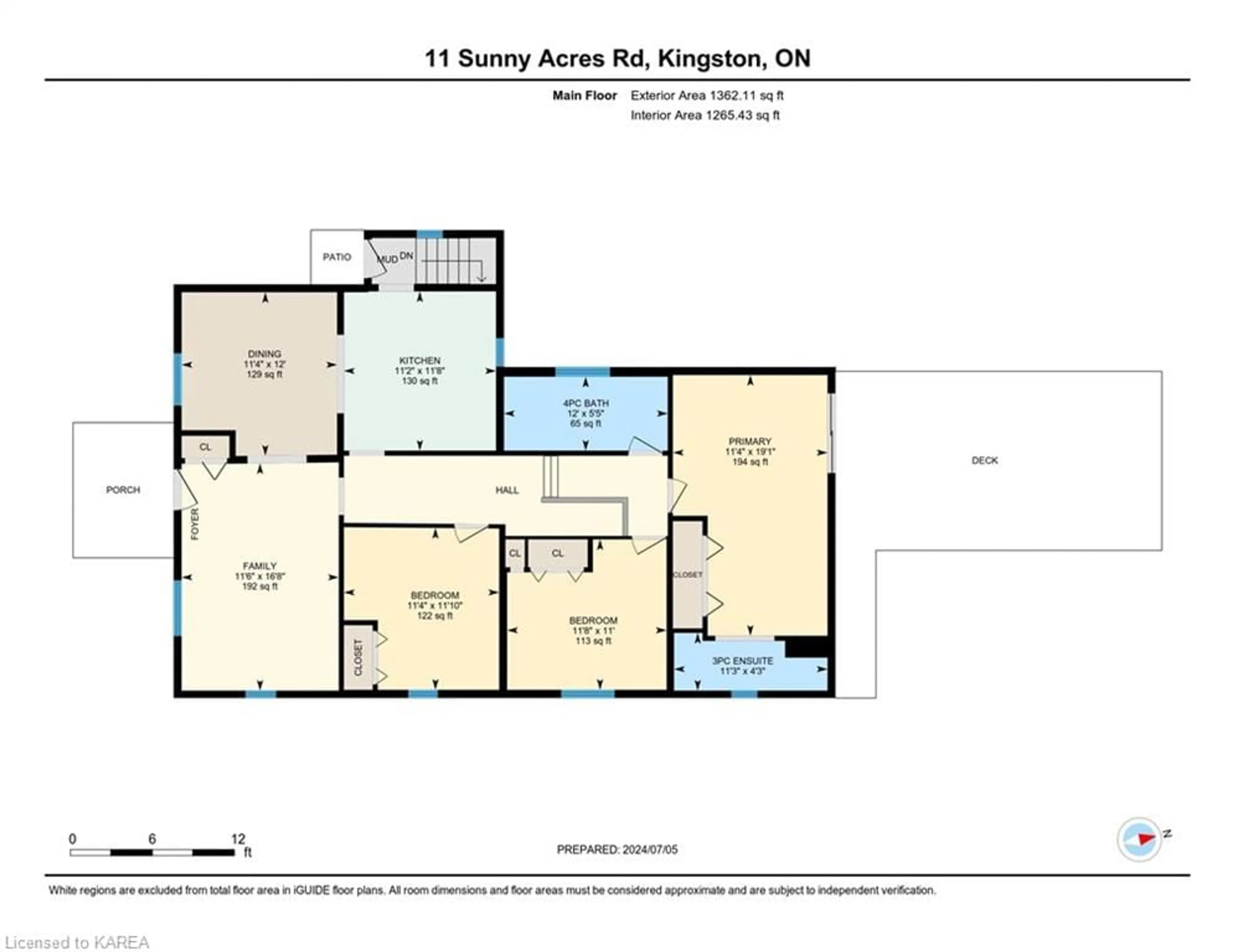 Floor plan for 11 Sunny Acres Rd, Kingston Ontario K7M 3N3